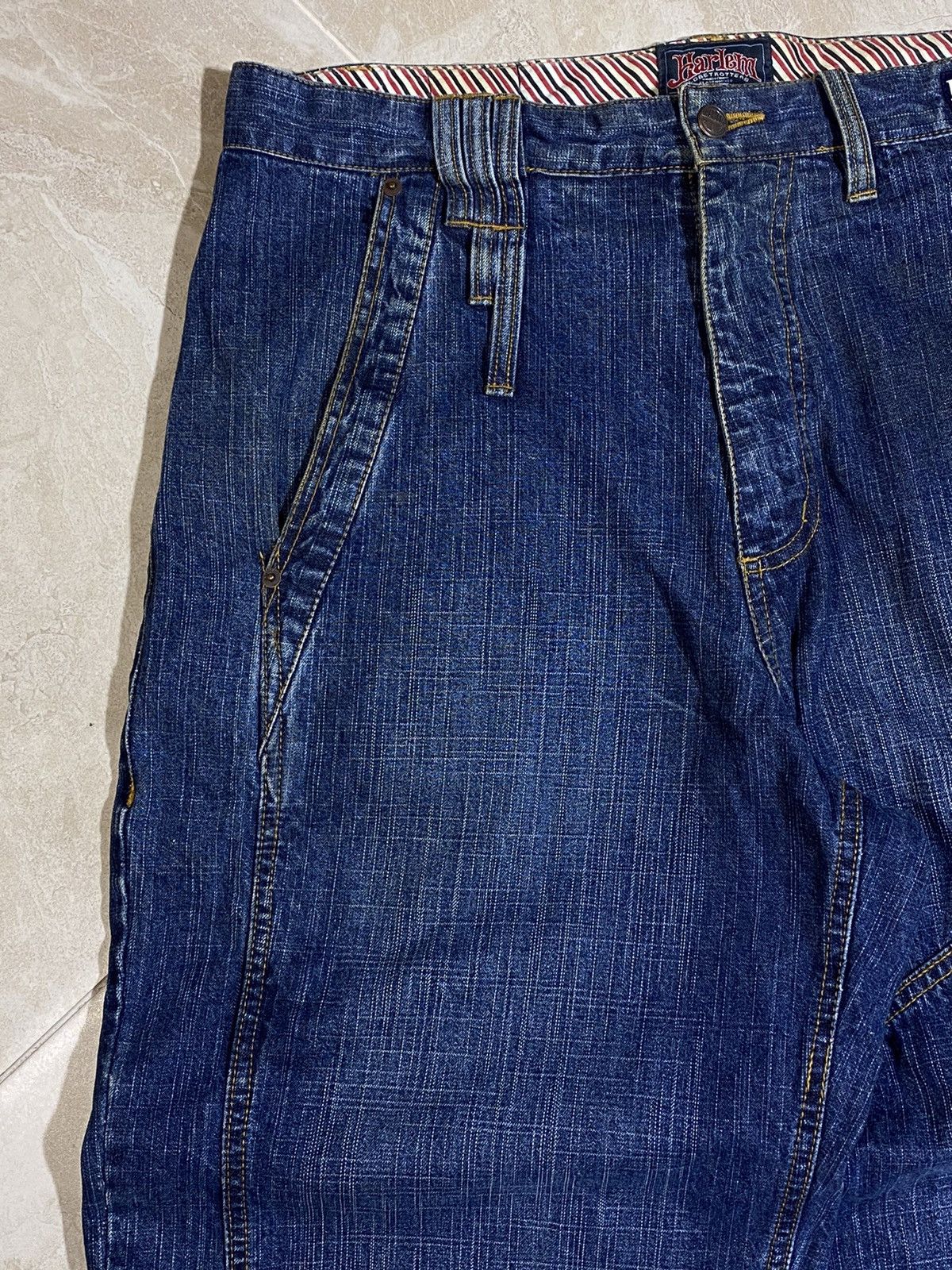 Fubu Crazy Y2K Platinum Fubu Jnco Style Globetrotters 34x34 Jeans Size US 34 / EU 50 - 8 Thumbnail