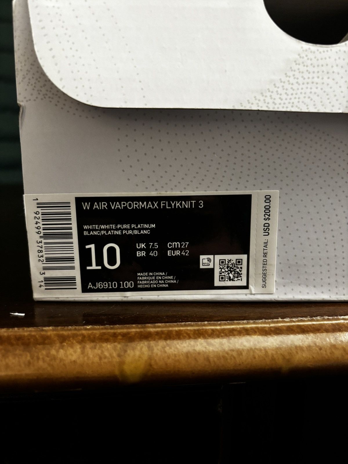 Nike Air Vapormax Flyknit 3 Size US 10 / IT 40 - 7 Thumbnail