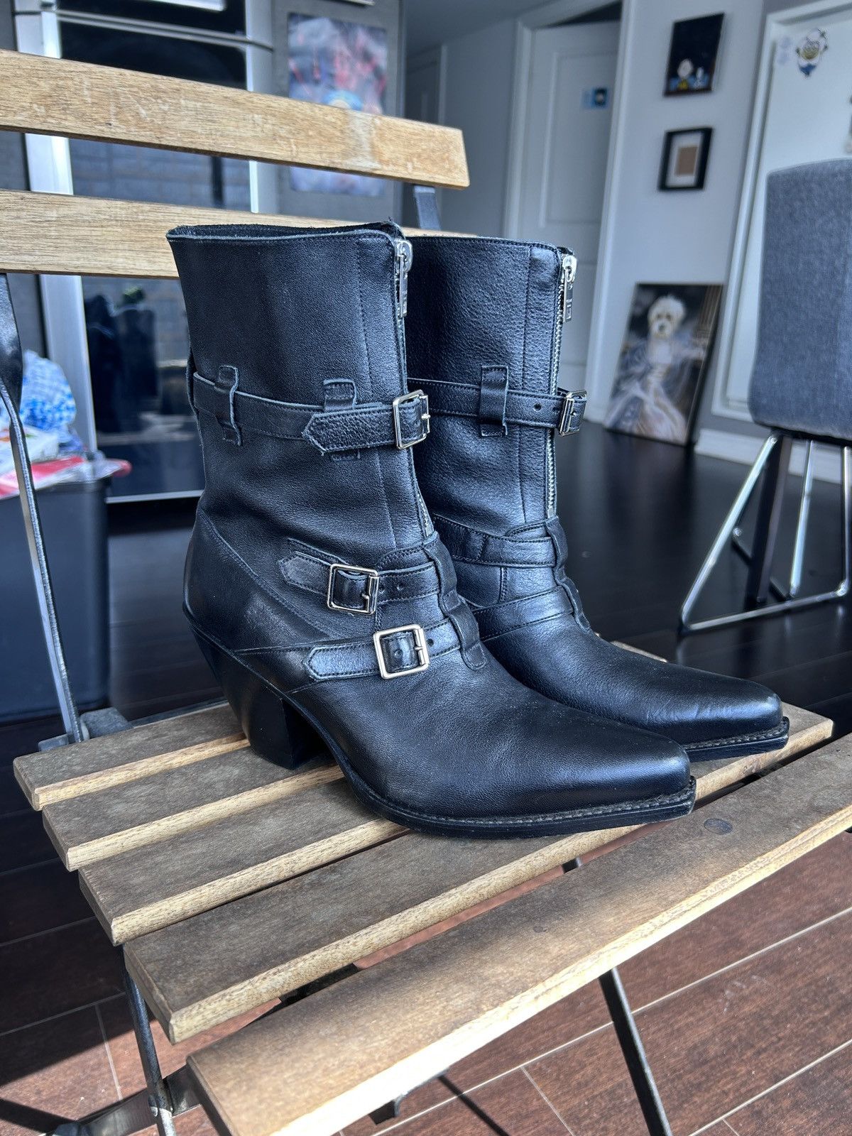 Celine CELINE SS19 Leather Berlin Ankle Boot Size US 7 / IT 37 - 1 Thumbnail