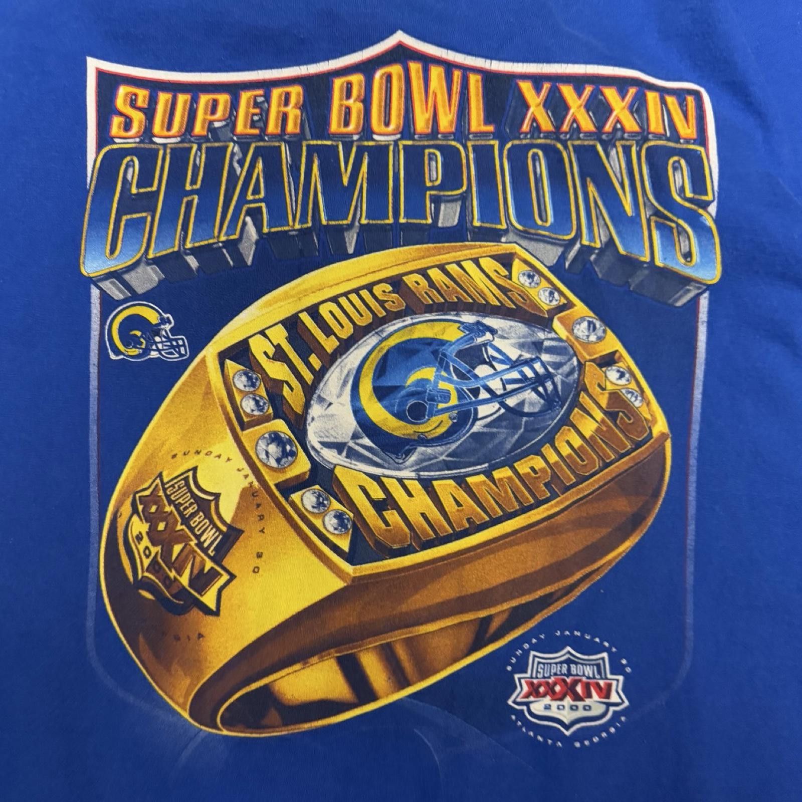 Pro Player 2000 St. Louis Rams Super Bowl Champs — XL — Size US XL / EU 56 / 4 - 2 Thumbnail