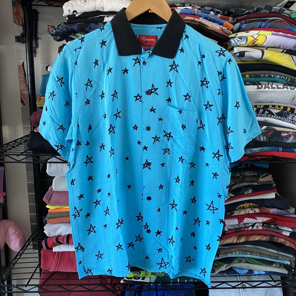 Supreme Supreme Daniel Johnston Devil Rayon Shirt Bright Blue 2018 Size US M / EU 48-50 / 2 - 1 Thumbnail