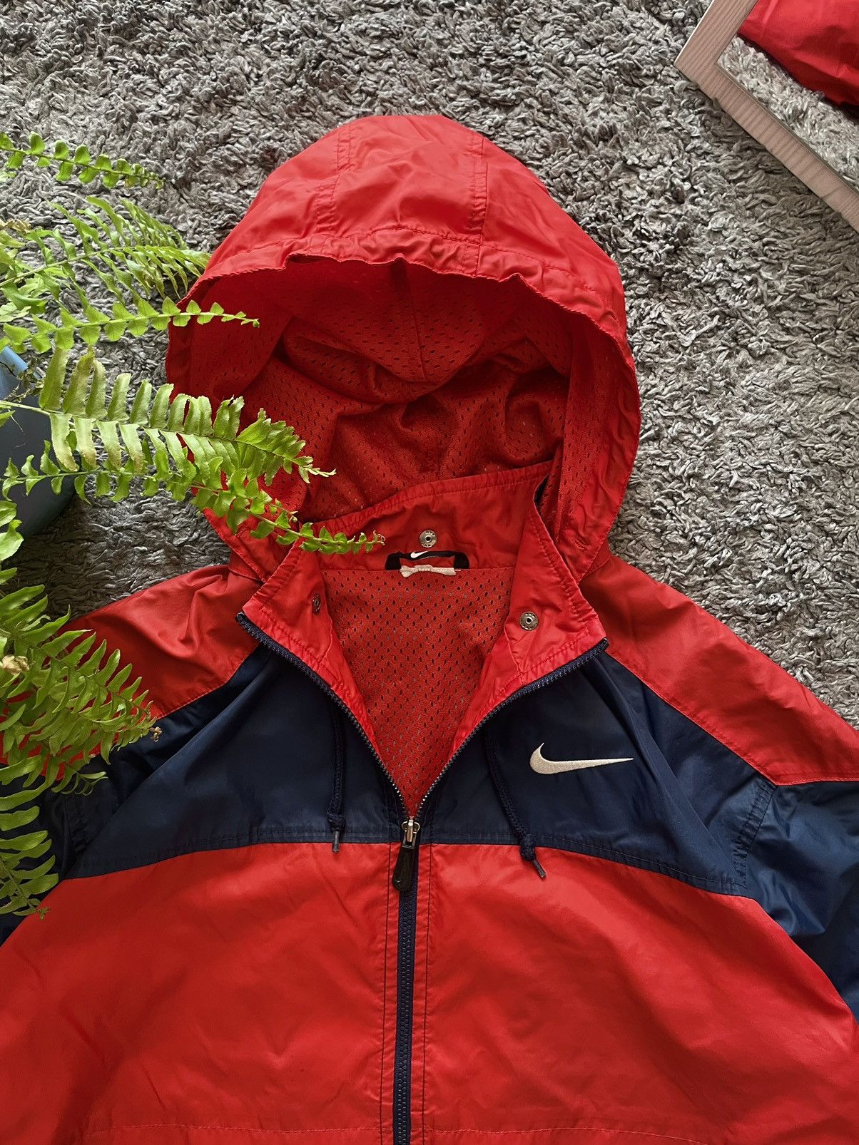 Nike × Vintage 90s Nike Vintage Light Jacket Streetwear Big Logo Swoosh Size US L / EU 52-54 / 3 - 18 Thumbnail