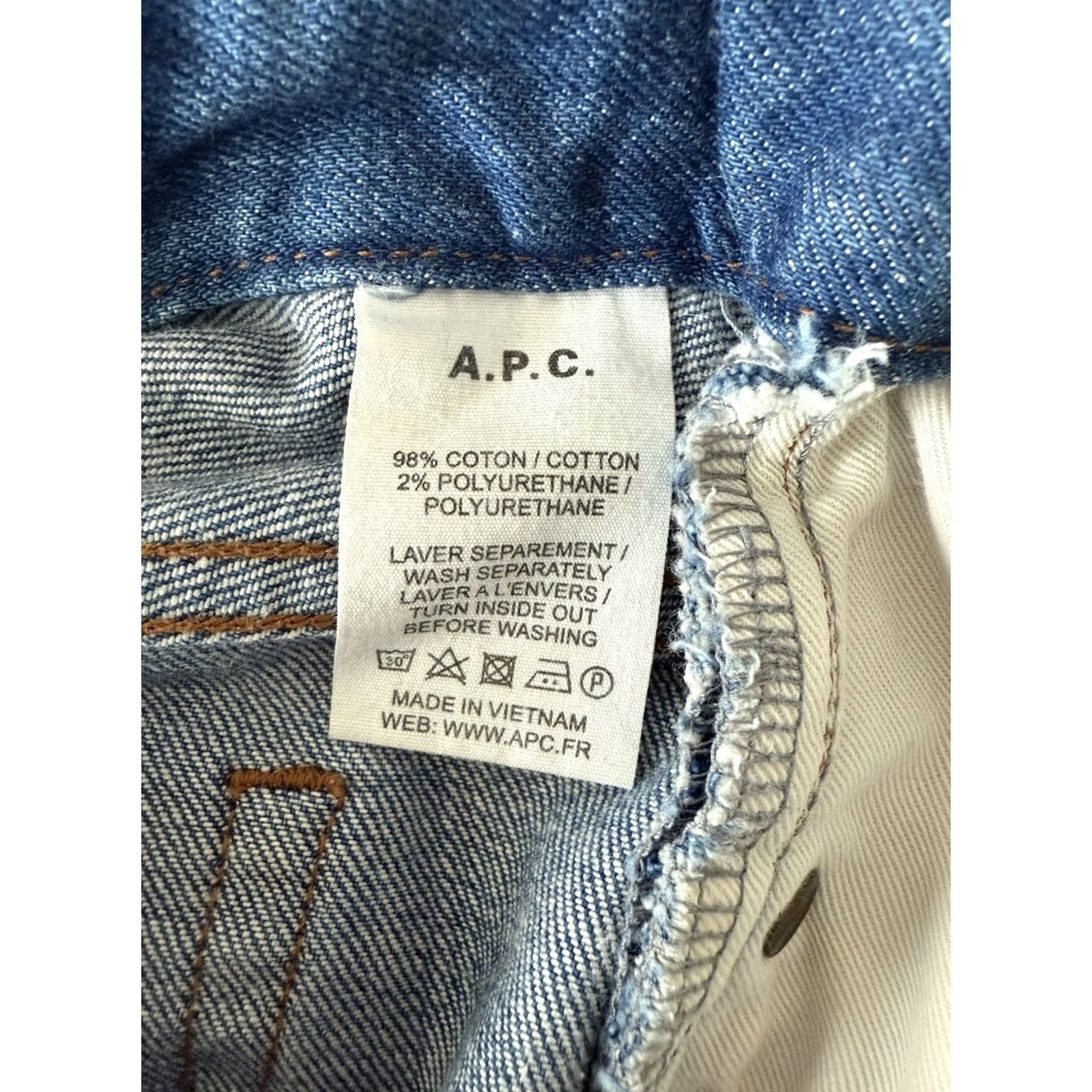 A.P.C. A.P.C. Slim Jeans Womens Size 28 Denim Light Wash 5-Pocket City Luxury Modern Minimalist jeans Women Size 30" / US 8 / IT 44 - 4 Thumbnail