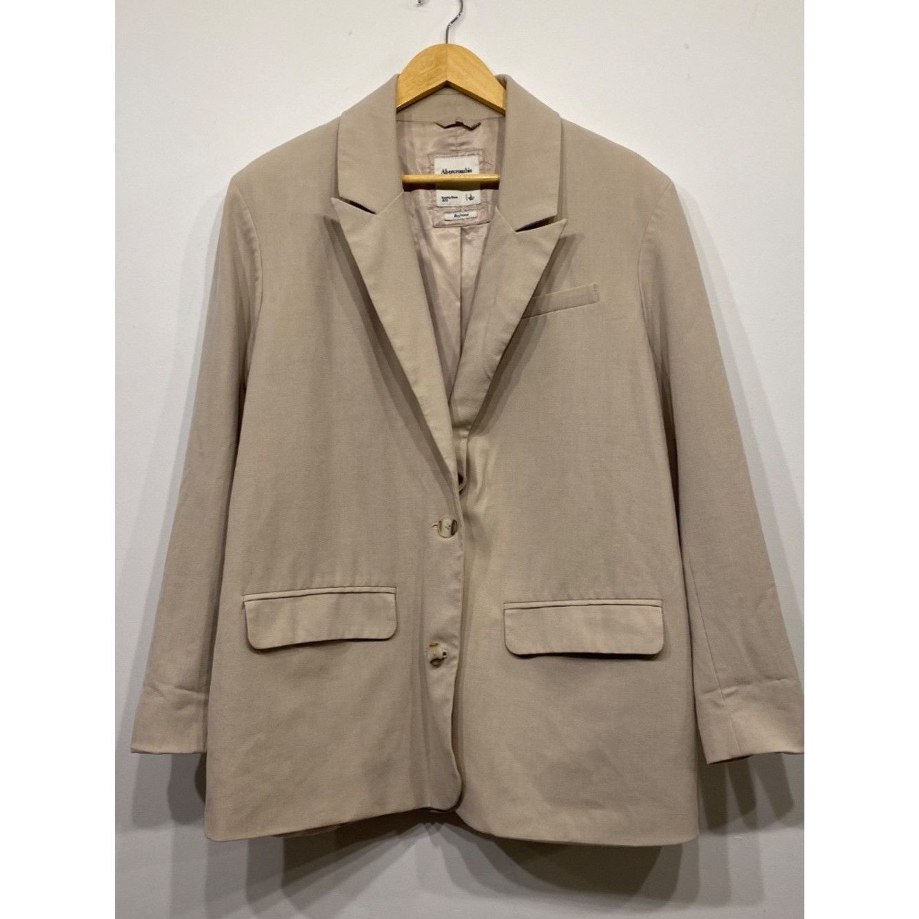 Abercrombie & Fitch Abercrombie & Fitch Cream Boyfriend Oversized Blazer Size La Size L / US 10 / IT 46 - 3 Thumbnail