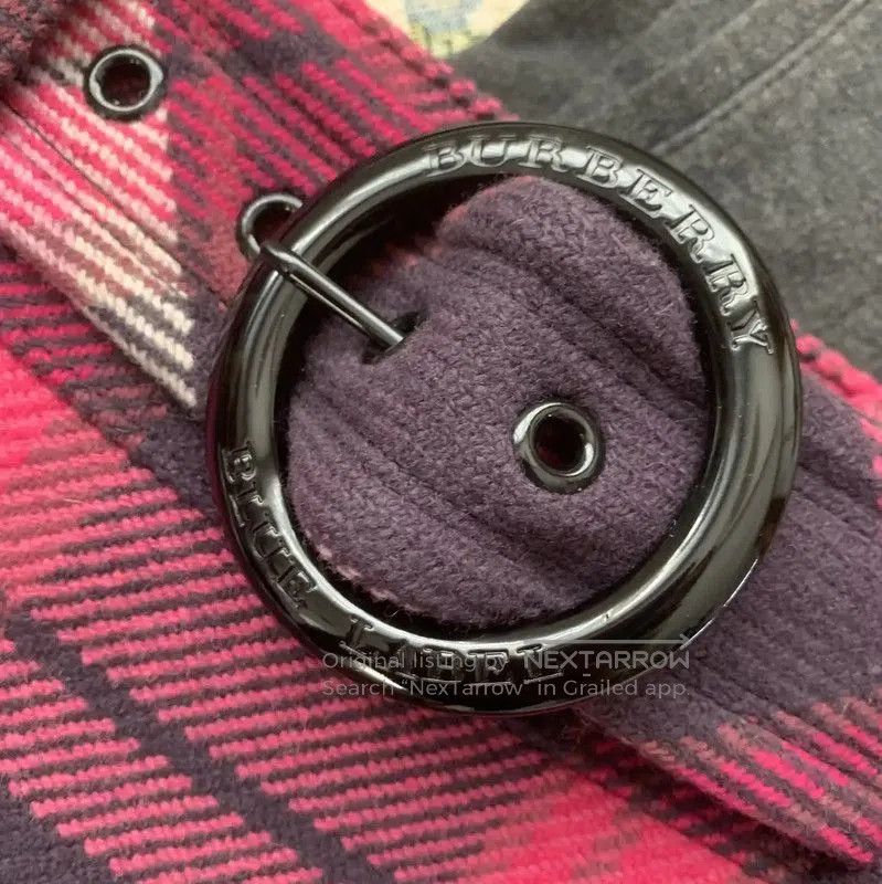 Burberry Burberry Purple Wool Check Trousers for Women. Size 23" - 2 Thumbnail