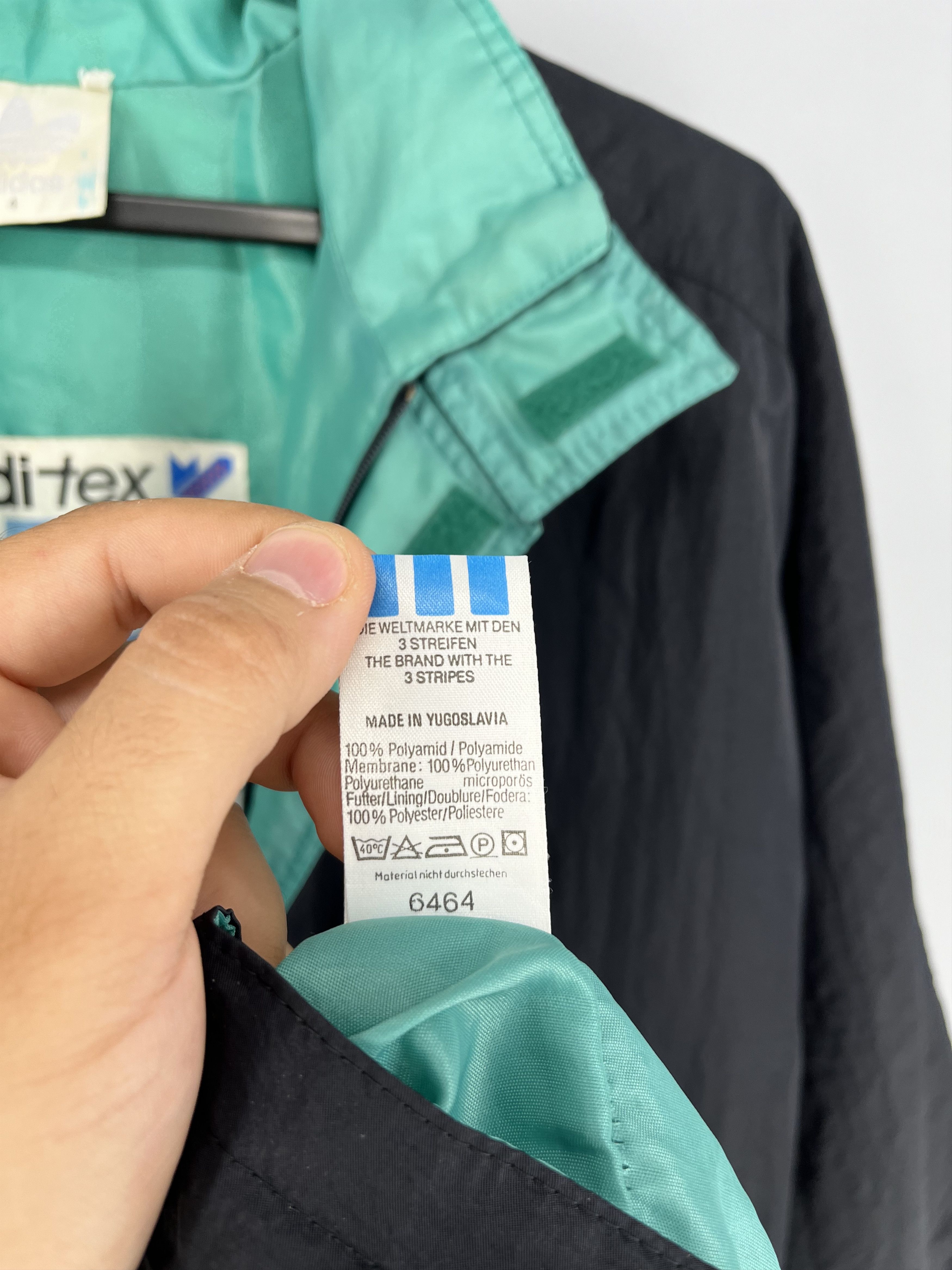Adidas × Vintage Made in Yugoslavia Adidas Aditex Colourful Waterproof Jacket Size US M / EU 48-50 / 2 - 11 Thumbnail