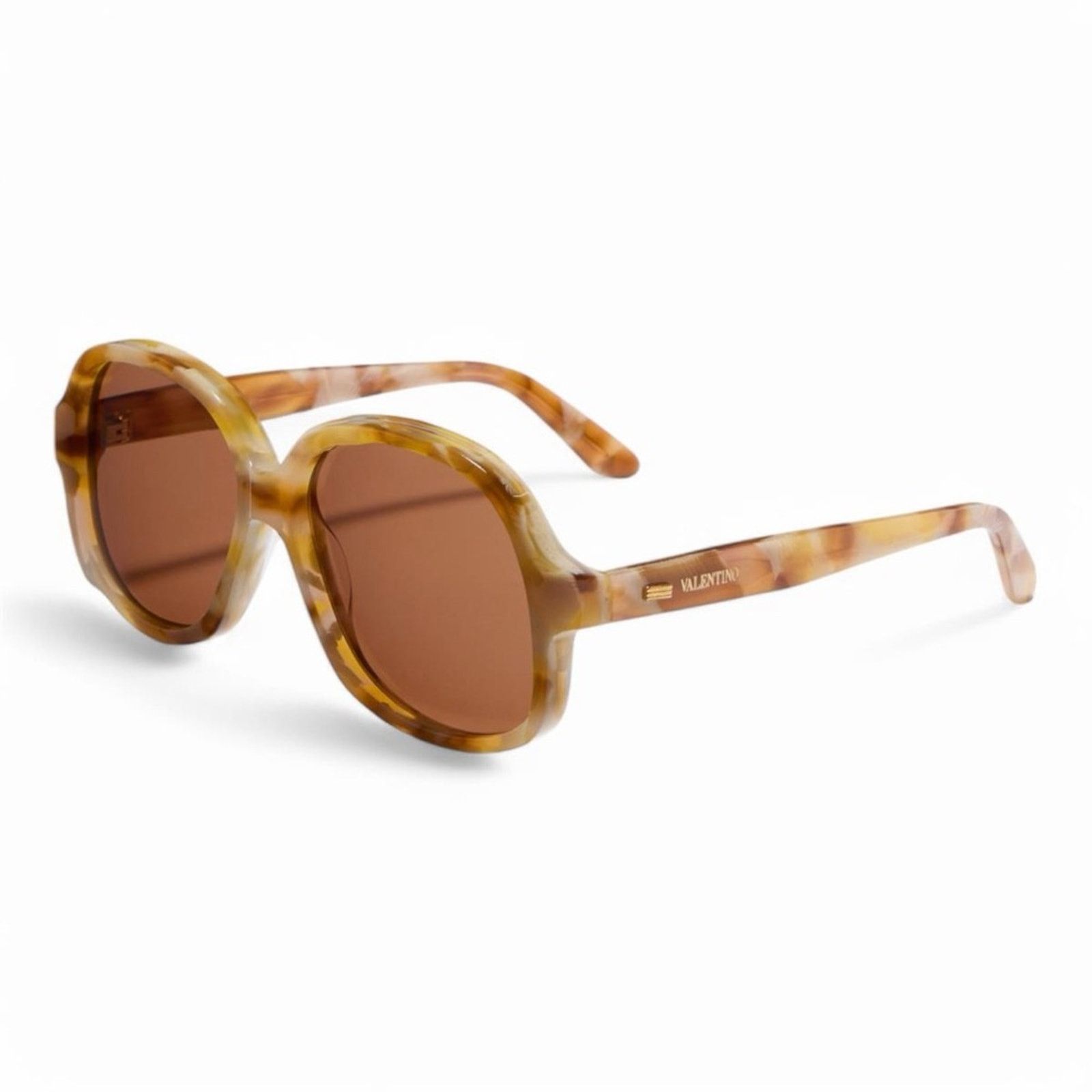 New! Valentino VLS 177B Light Havana Sunglasses Authentic