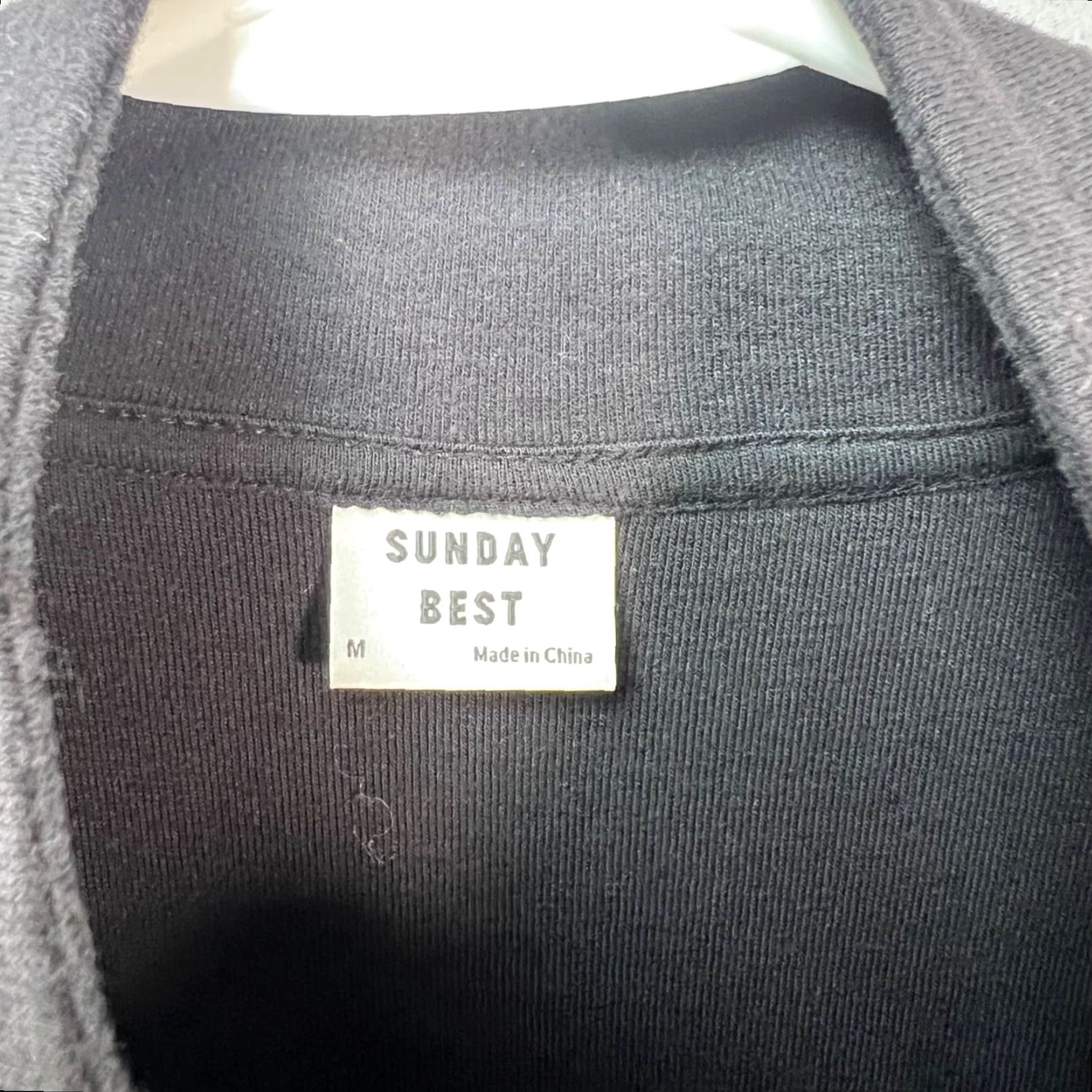 Vintage Sunday Best Womens Cropped Long Sleeve Zip Mock Neck Top Black Size M Size M / US 6-8 / IT 42-44 - 3 Thumbnail