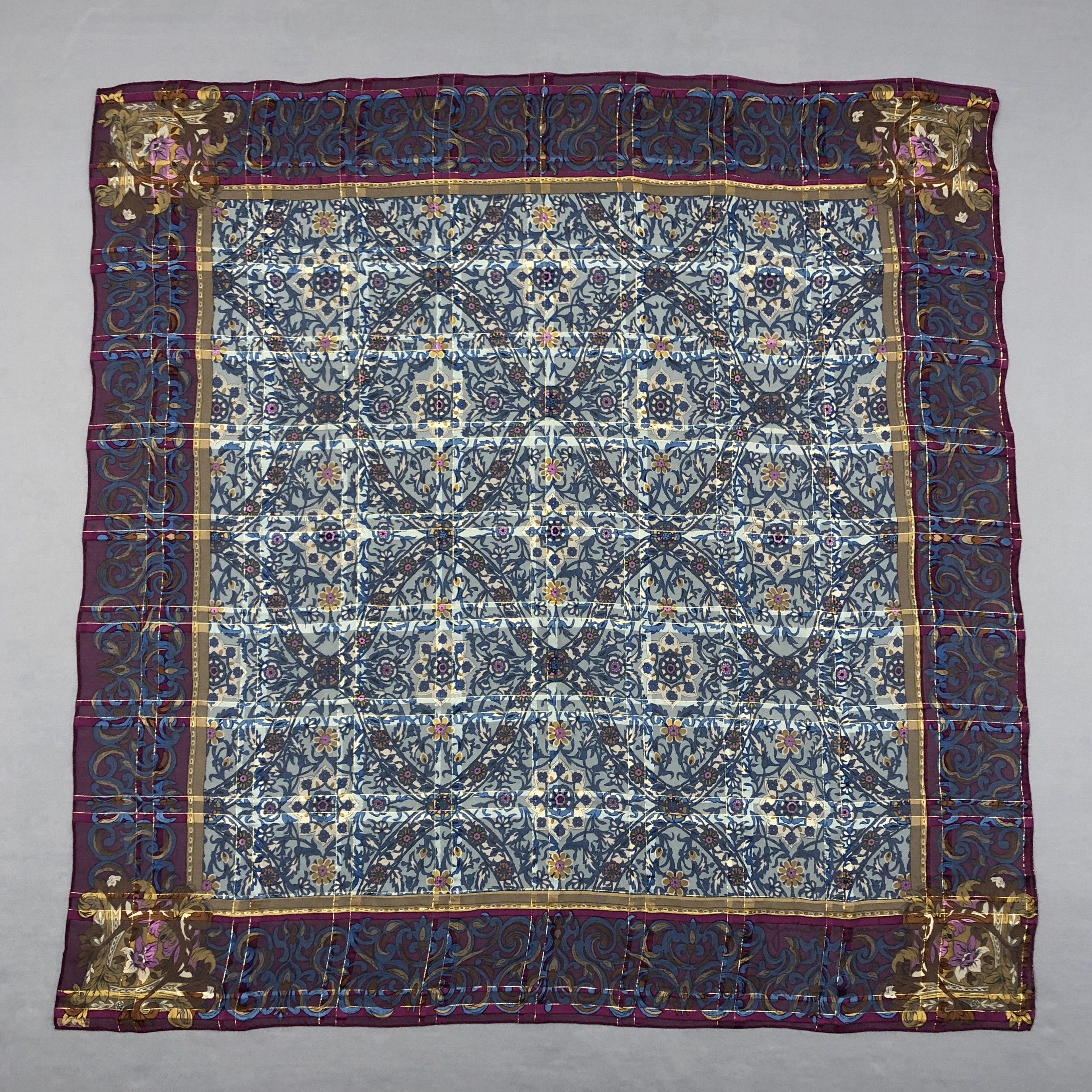 Japanese Brand Vintage Yukiko Hanai SILK Scarf Twill Stole Wraps Scarves Size ONE SIZE - 1 Thumbnail