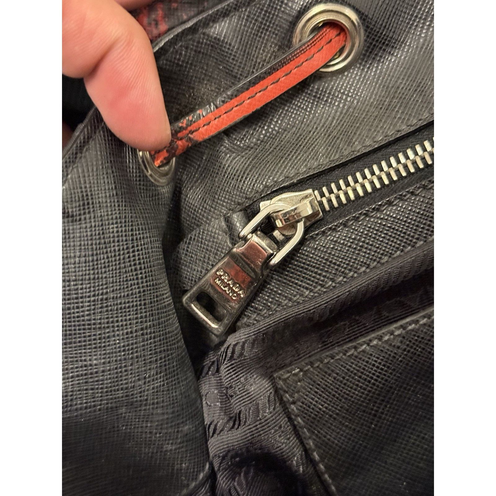 Prada Prada PRADA Backpack in Nylon and Leather Black Red Size ONE SIZE - 10 Thumbnail
