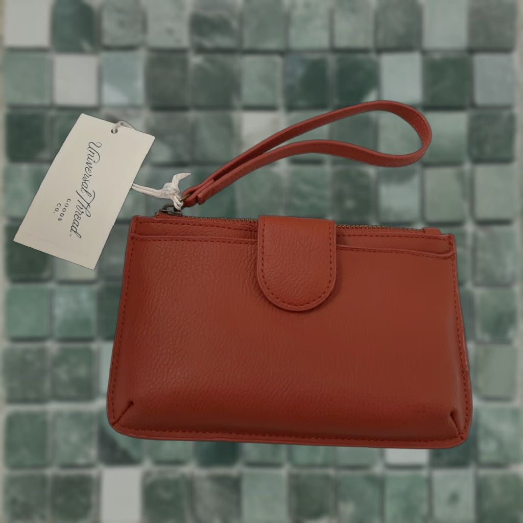Vintage Universal Thread Wallet Purse Zip Closure Casual Brown Faux Leather Women Small Size ONE SIZE - 1 Thumbnail