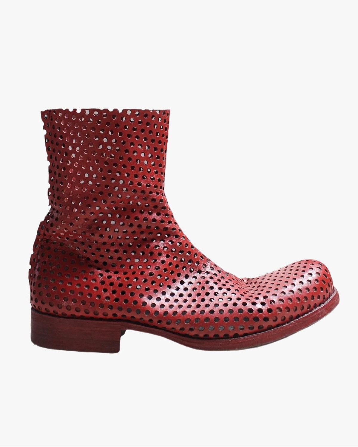 Obscur OBSCUR PERFORATED BACK ZIP ANKLE BOOTS Size US 8 / EU 41 - 2 Thumbnail