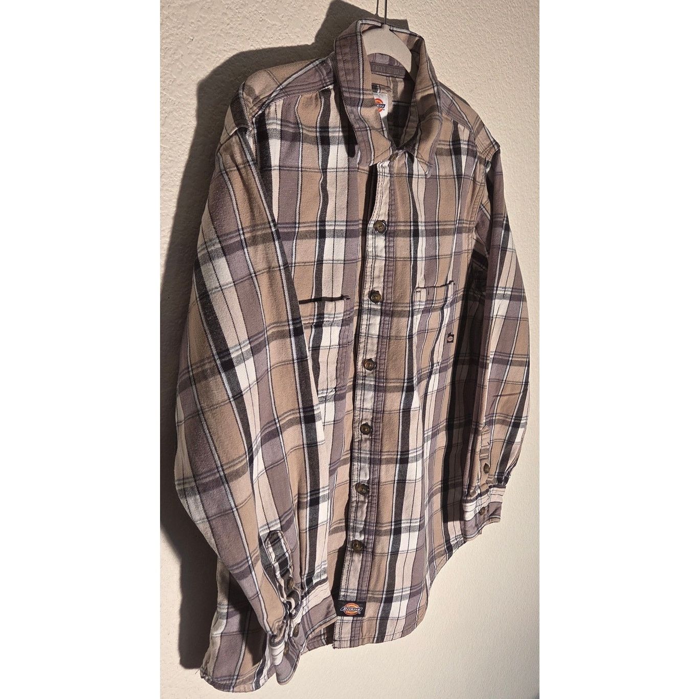 Dickies Dickies XL Tan Plaid Button Up Shirt - Excellent Condition Size US XL / EU 56 / 4 - 4 Thumbnail