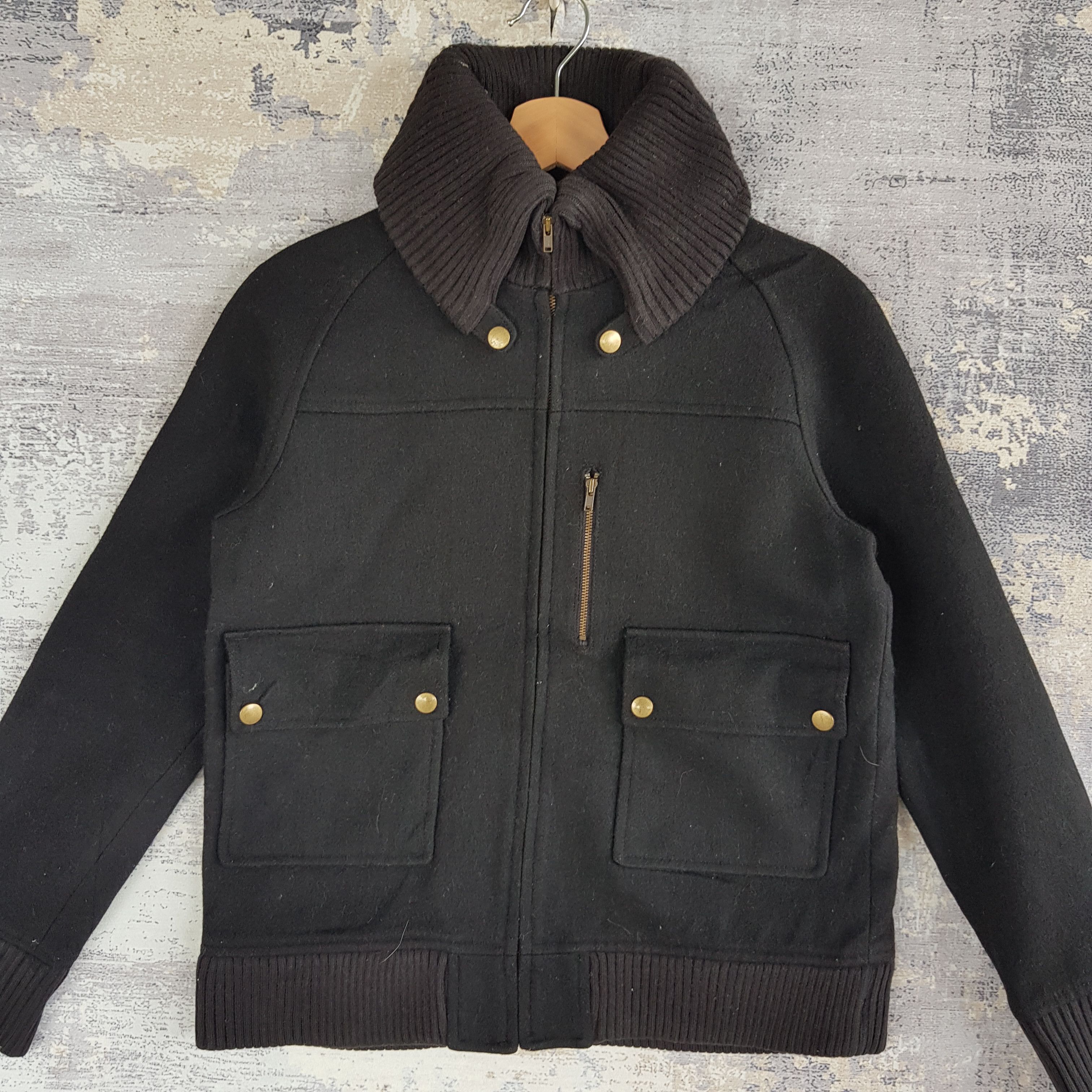 Japanese Brand × Vintage Vintage DDM Japanese Varsity Jacket Zipper Wool Jacket Size XS / US 0-2 / IT 36-38 - 3 Thumbnail