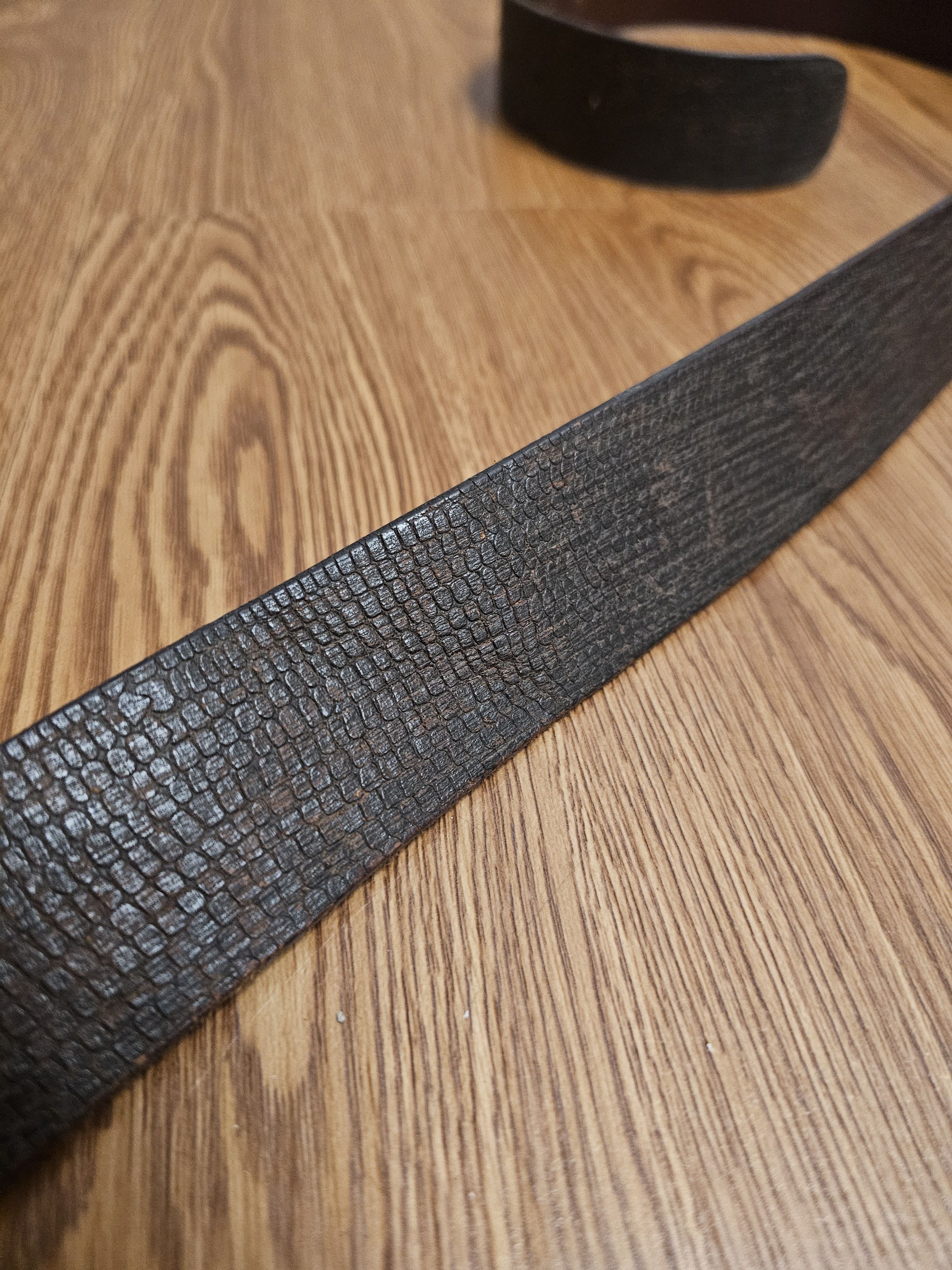Yohji Yamamoto Yohji Yamamoto Pour Homme Crocs Cuir Leather Belt Size ONE SIZE - 2 Thumbnail