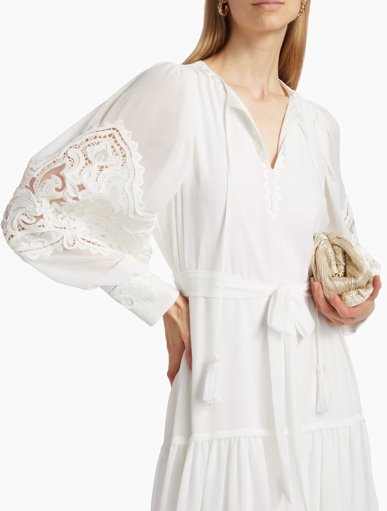 KOBI HALPERIN Kobi Halperin Mira Peasant Midi-Dress size XS Size XS / US 0-2 / IT 36-38 - 6 Thumbnail