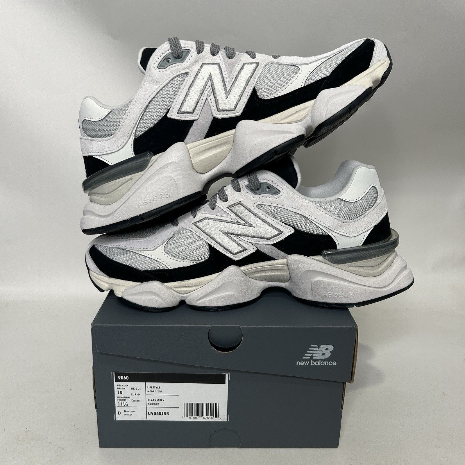 New Balance New Balance 9060 Lifestyle Shoes “Grey Jet Black” U9060JBB Size US 10 / EU 43 - 3 Thumbnail