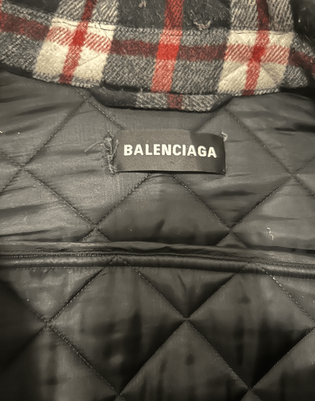 Balenciaga Balenciaga Oversized Quilted Checked Cotton-Flannel Coat Red Size US M / EU 48-50 / 2 - 13 Thumbnail