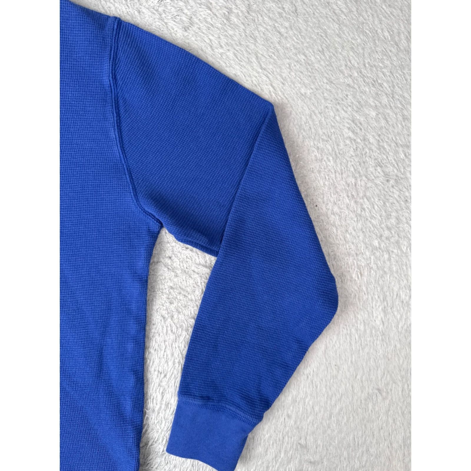 Polo Ralph Lauren Polo Ralph Lauren Shirt Men Medium Blue Waffle Knit Thermal 100% Cotton READ Size US M / EU 48-50 / 2 - 2 Thumbnail
