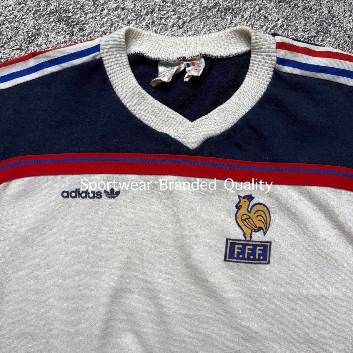 Adidas Rare Sweatshirt France x Adidas Vintage 80s Size US M / EU 48-50 / 2 - 3 Thumbnail