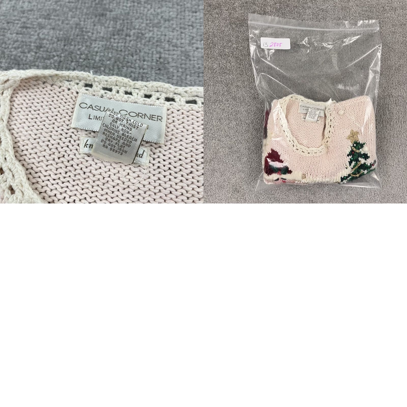 Vintage VINTAGE Casual Corner Knit Sweater Shirt Ladies XS Pink Santa Christmas 90s Geometric Beaded Pullover Women XS Size XS / US 0-2 / IT 36-38 - 8 Thumbnail