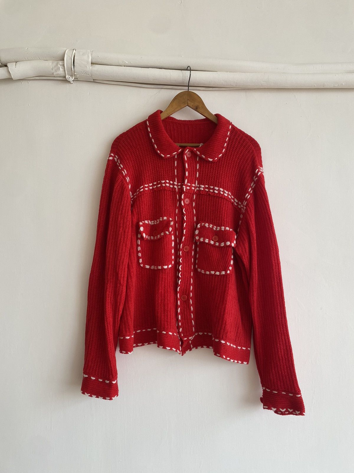 image of Phingerin Pg1 Knit Kapital Cpfm Sillage Visvim Saint Michael in Red, Men's (Size Medium)