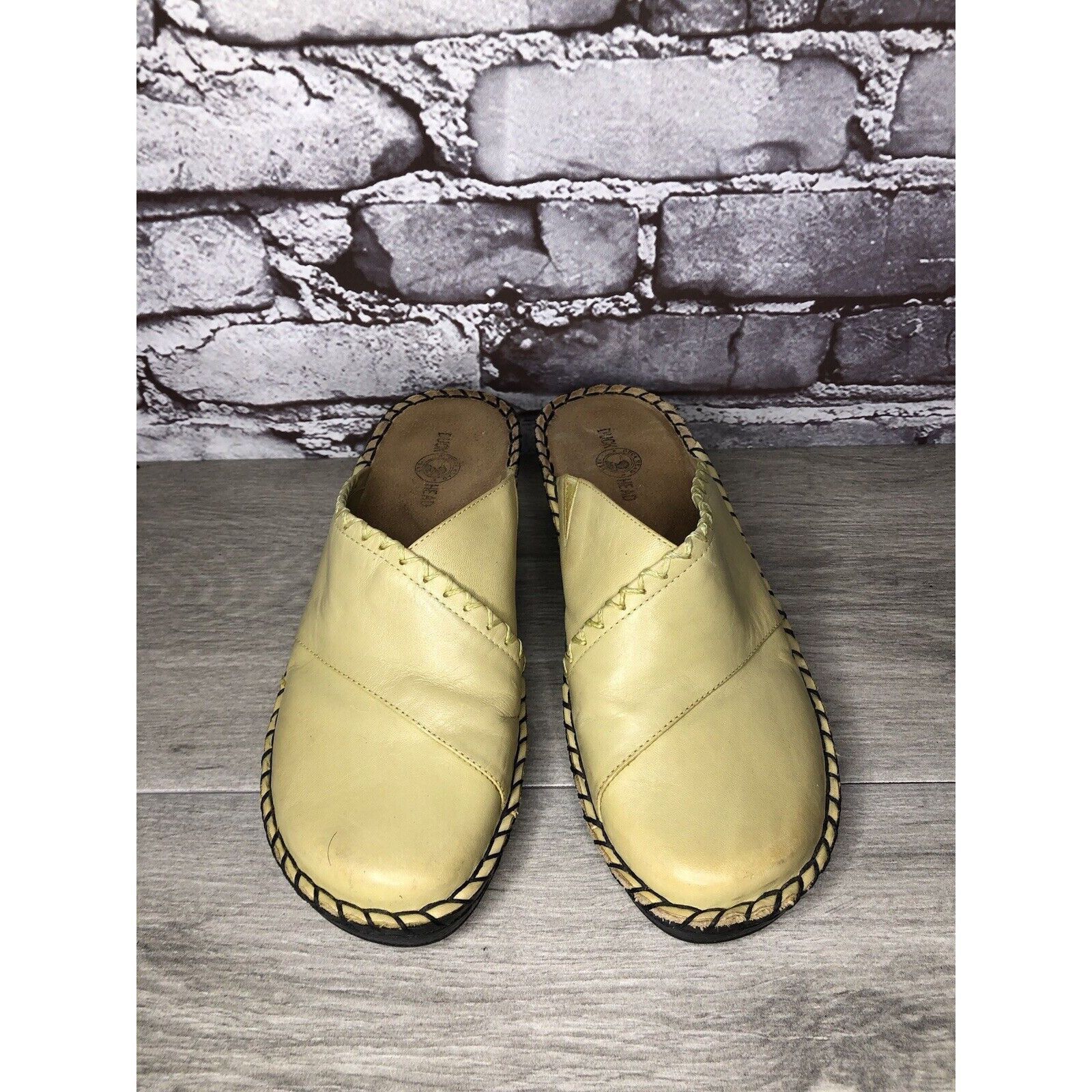 Duck Head Duckhead Yellow Leather Slip On Comfort Wedge Clogs Shoes Wo Size US 7 / IT 37 - 15 Thumbnail