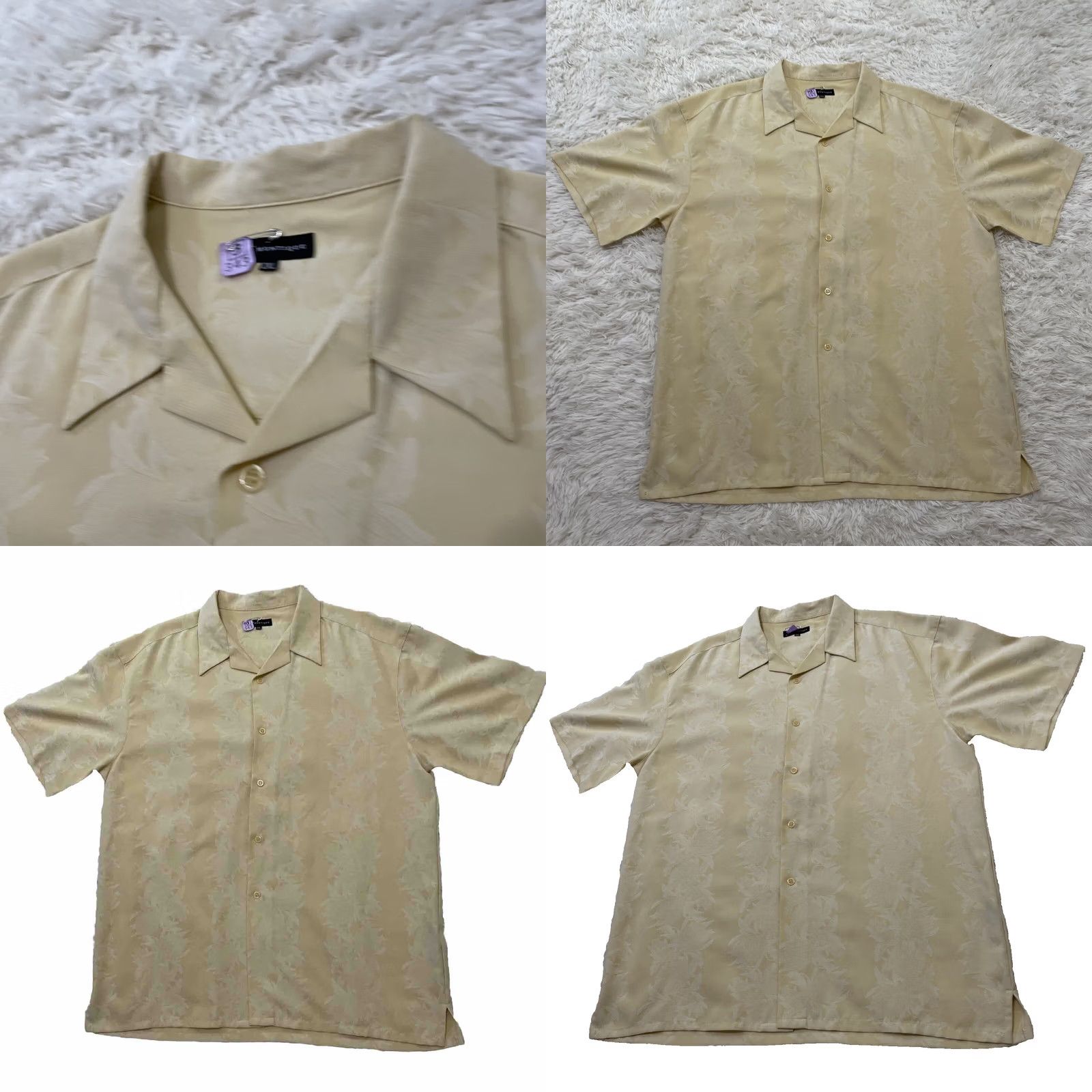 Vintage VINTAGE Montique Hawaiian Shirt Men 2XL Relax Floral Stripe Yellow Regency Aloha XXL Shirt Size US XXL / EU 58 / 5 - 10 Thumbnail