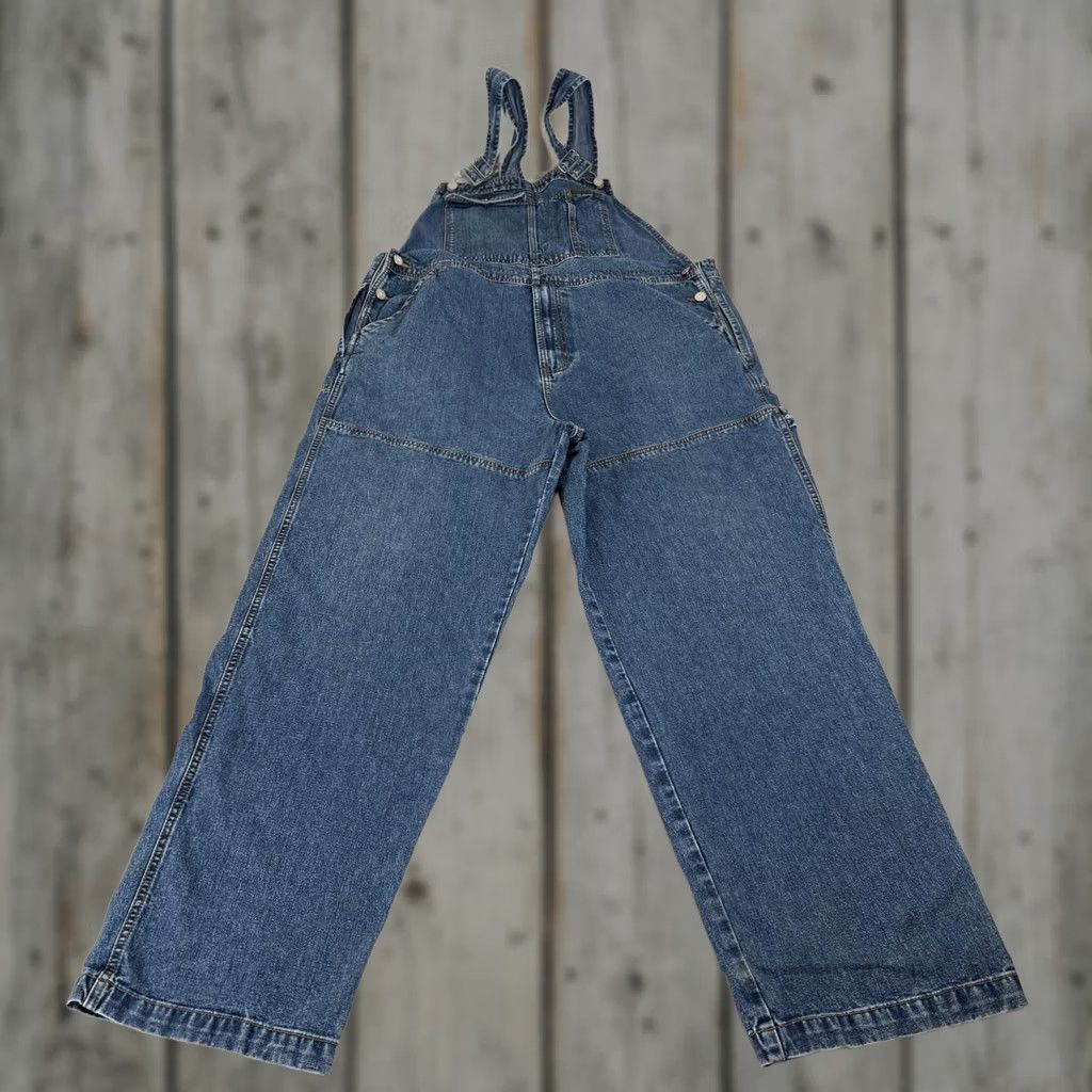 Calvin Klein VINTAGE Calvin Klein Jeans Overalls Mens XL Blue Denim Bib Carpenter Pants 90s Size US 36 / EU 52 - 1 Thumbnail