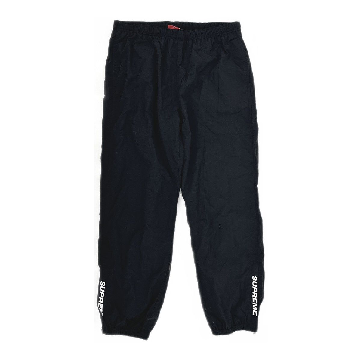 Lacoste × Supreme SS17 Light Blue Track Pants Outline Logo Medium
