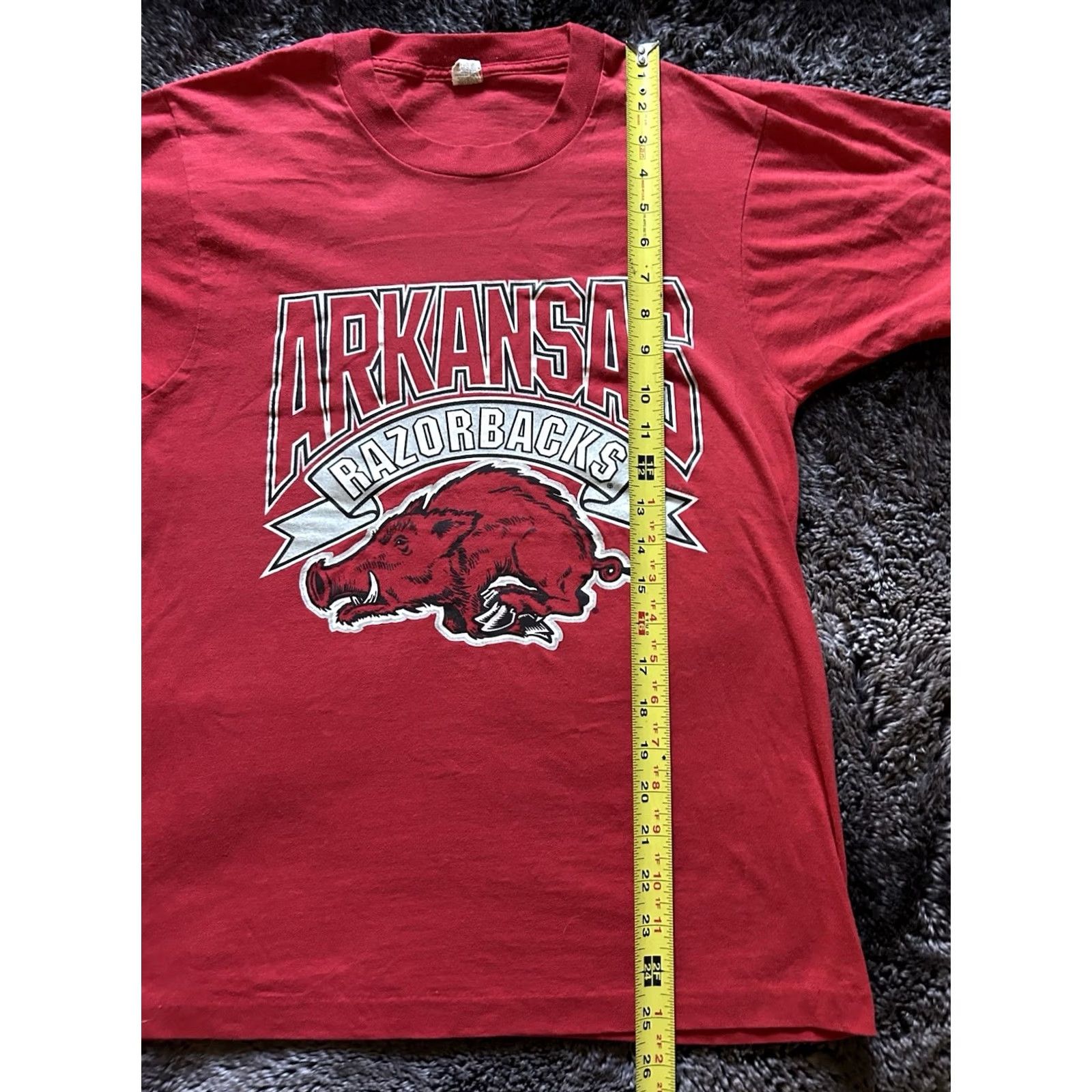 Vintage VINTAGE Arkansas Razorbacks Graphic T-Shirt Screen Stars Men M Red 90s Stitch Size US M / EU 48-50 / 2 - 6 Thumbnail