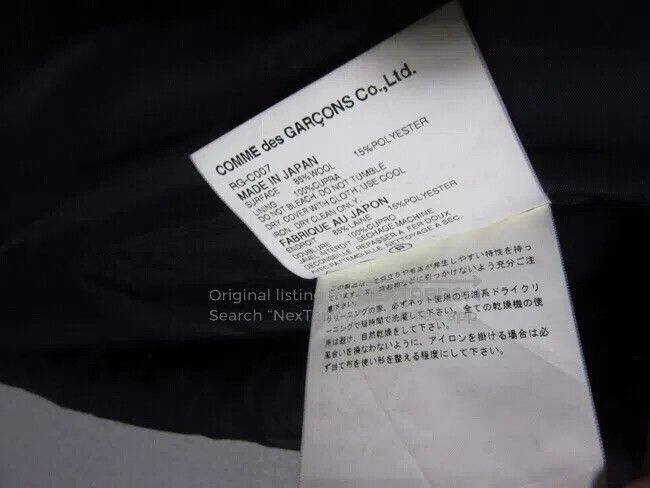 Comme des Garcons Comme Des Garcons Thick Wool Overcoat Size M / US 6-8 / IT 42-44 - 7 Thumbnail