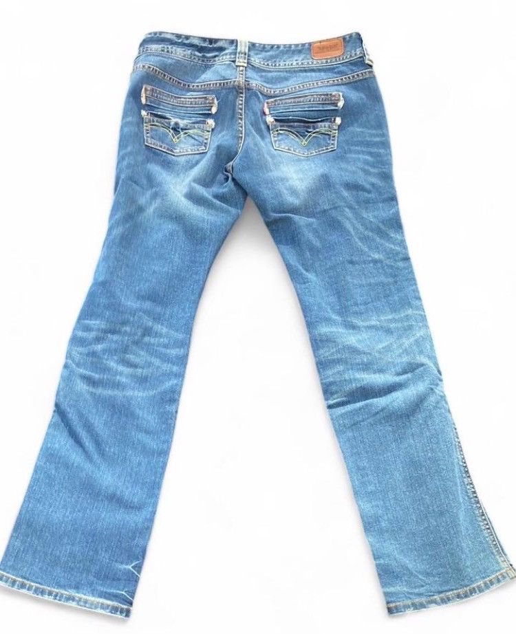 Levi's Y2K Levi’s Low Bootcut Jeans Star Embroidery Flap Women’s 29 Size 29" - 2 Thumbnail