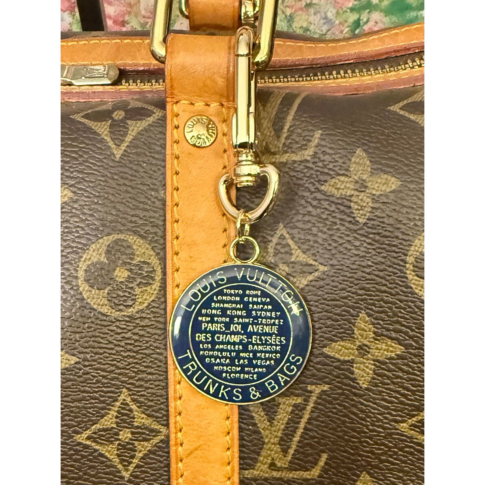 Other Gorgeous Blue & Gold Handmade Lux Bag Purse Charm Keychain Size ONE SIZE - 2 Thumbnail