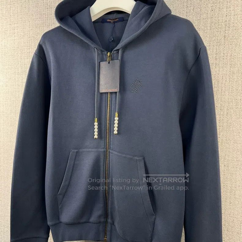Louis Vuitton Louis Vuitton FW24 Solid Worn Hooded Logo Embroidered Pear Size US M / EU 48-50 / 2 - 2 Thumbnail