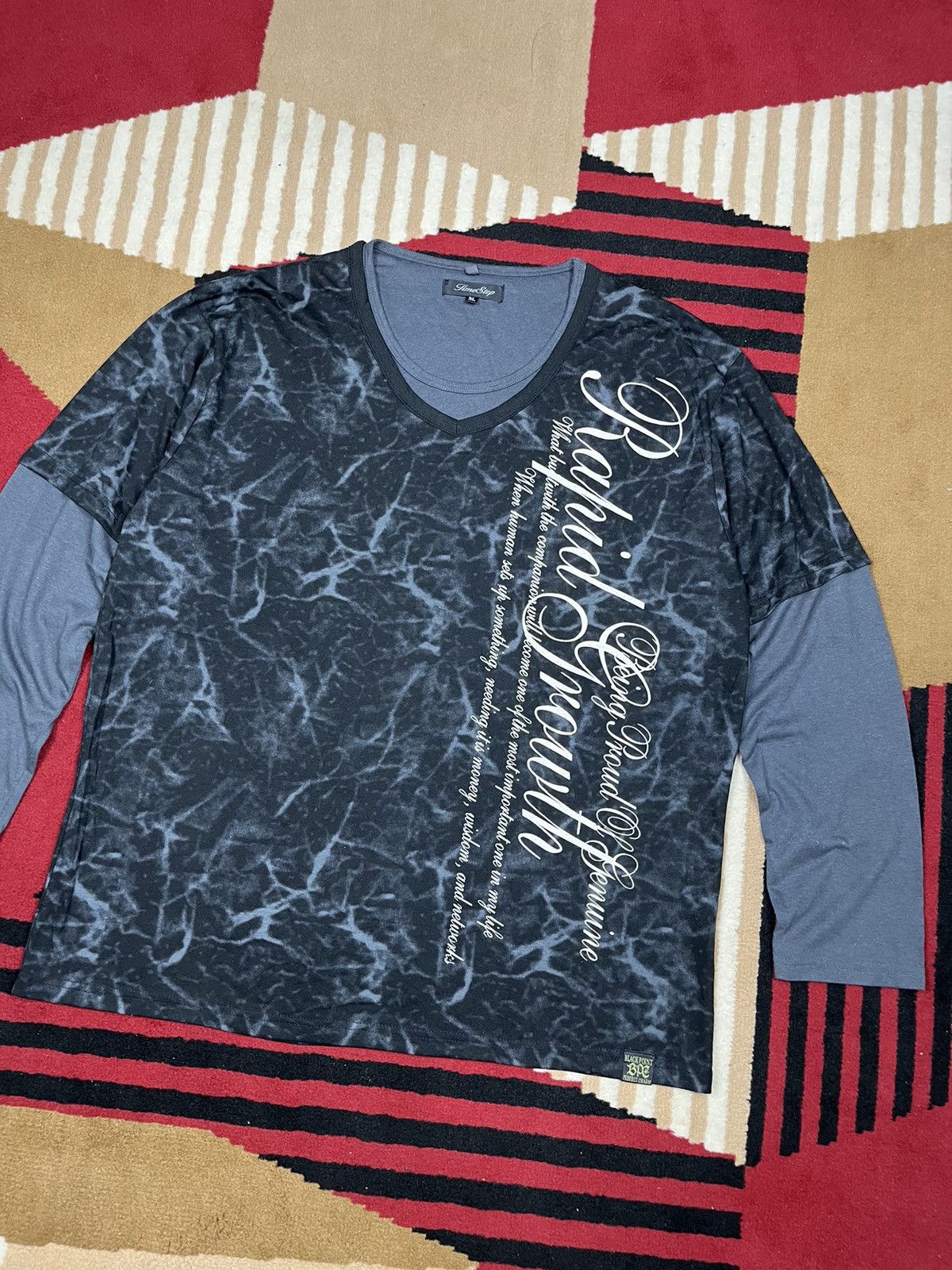 Japanese Brand Timestep Y2K Black Longsleeve Size US L / EU 52-54 / 3 - 2 Thumbnail
