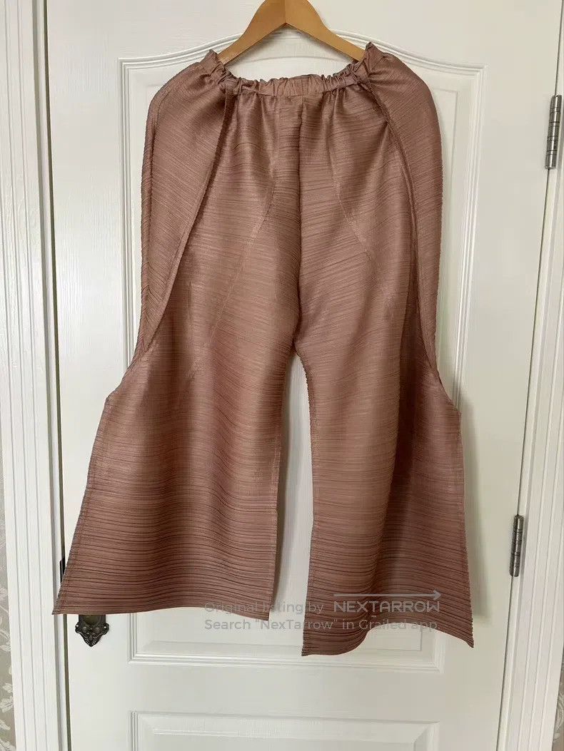 Issey Miyake Issey Miyake size:3 Special-Shaped Horizontal Stripe Pants Size 22" - 6 Thumbnail