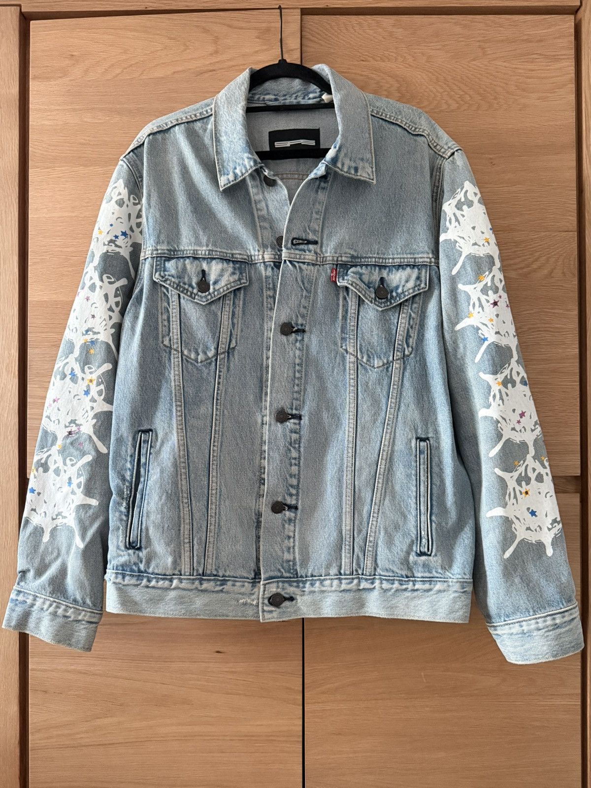 Sp5der SP5DER WEB PRINT VINTAGE DENIM JACKET Size US L / EU 52-54 / 3 - 1 Thumbnail