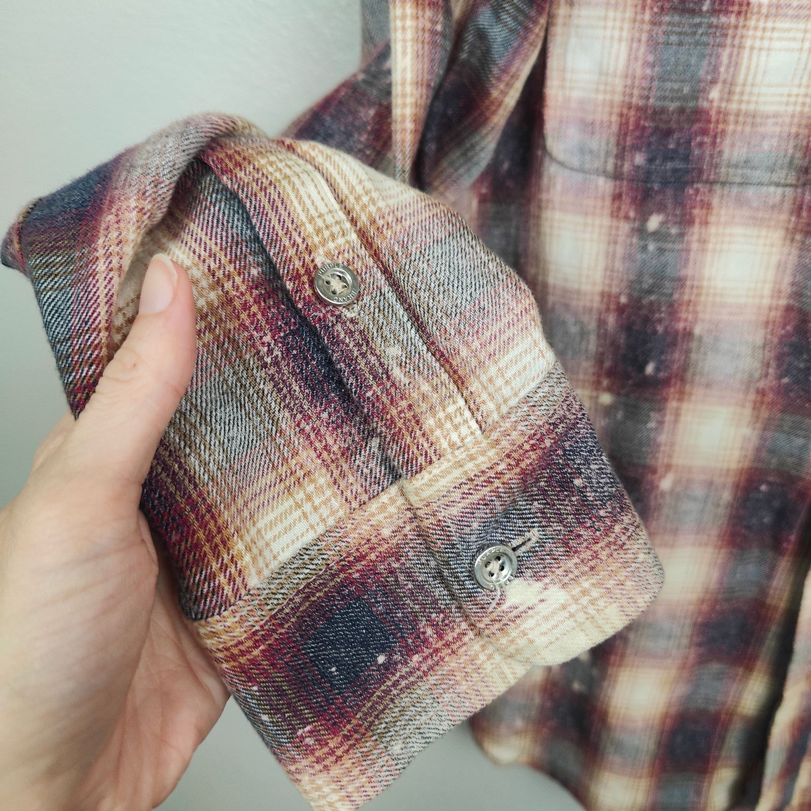 Purple Brand Purple Brand Beach Flannel Shirt Mens Medium Button Up Gray Size US M / EU 48-50 / 2 - 4 Thumbnail