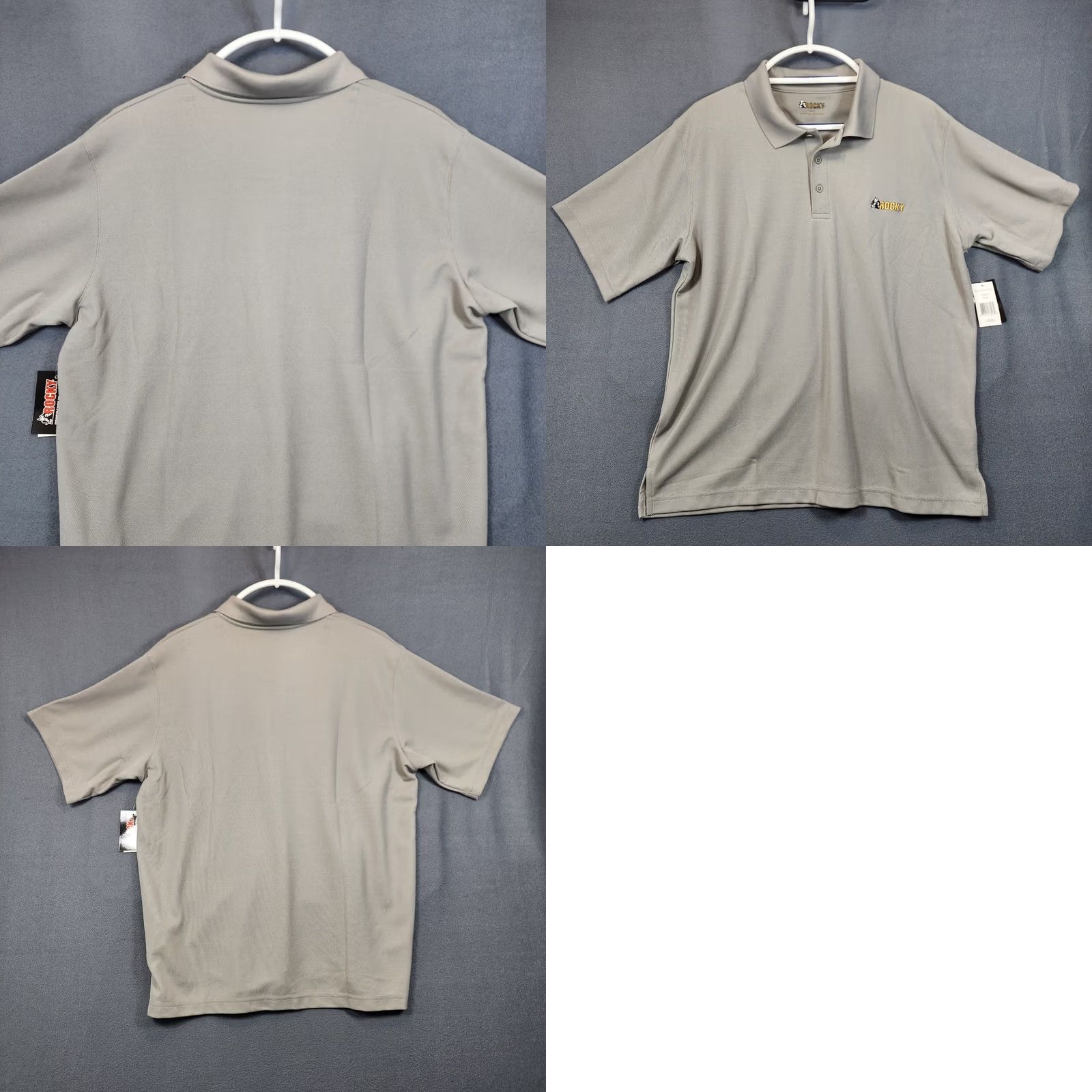 Vintage VINTAGE? Rocky Boots Polo Shirt Mens Large Grey Short Sleeve Logo NEW Size US L / EU 52-54 / 3 - 9 Thumbnail