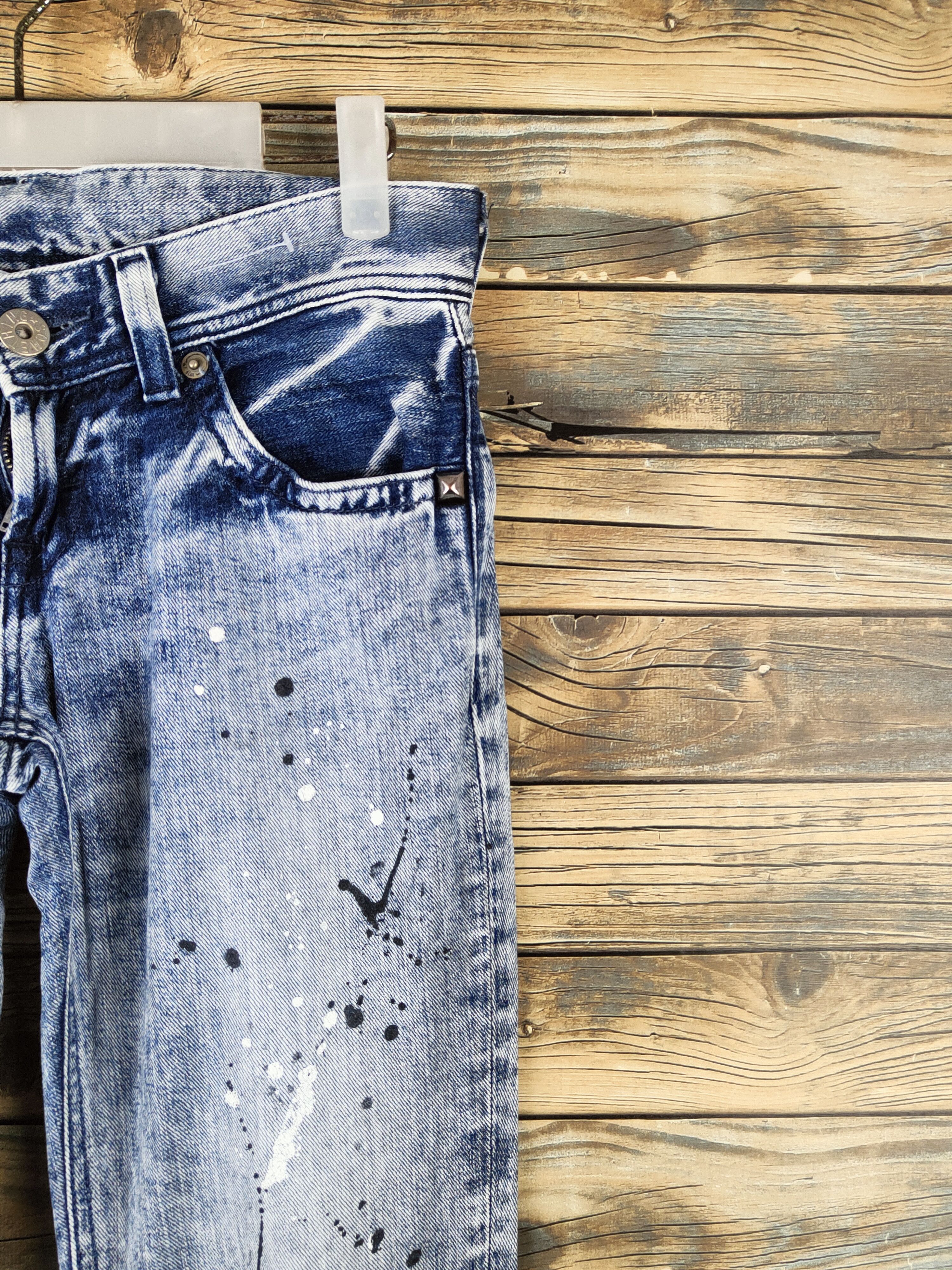 Edwin DL Something-Edwin Blue Distressed Ripped Jeans #46-105 Size 29" - 5 Thumbnail