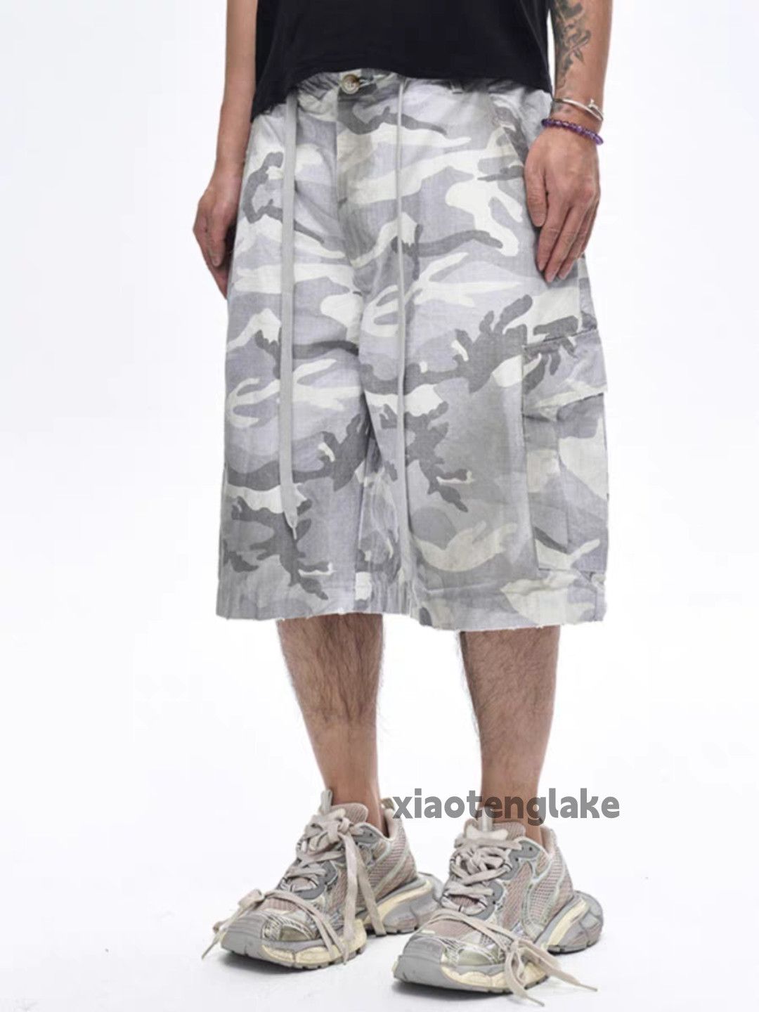 Vintage Unisex outdoor utility military tactical stain cargo shorts Size US 34 / EU 50 - 8 Thumbnail