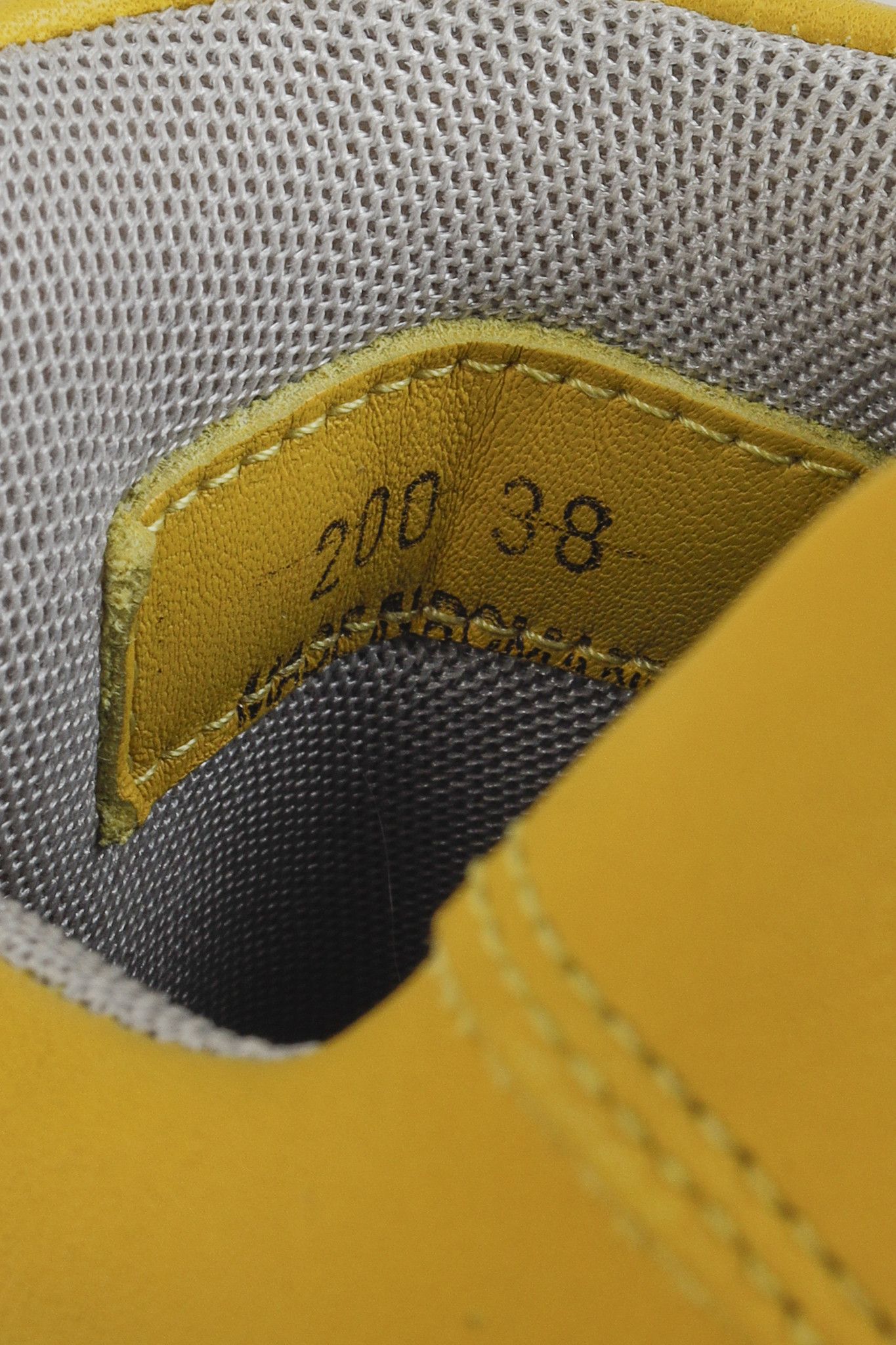 Acne Studios Acne Studios Perey Yellow Leather Low Top Lace Sneaker Size US 7.5 / IT 37.5 - 12 Thumbnail