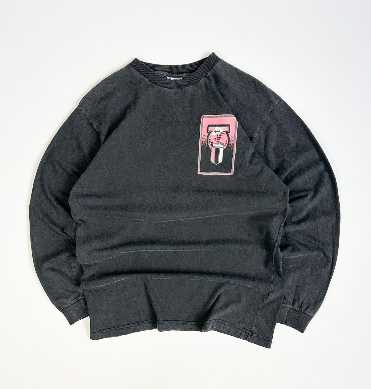 Nike × Vintage Rare Nike International Vintage Long Sleeve Grey L Y2k Size US L / EU 52-54 / 3 - 2 Thumbnail