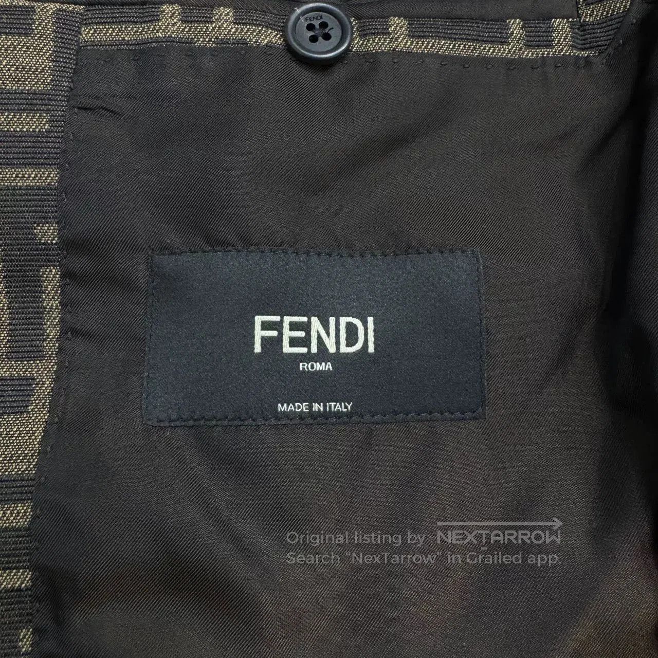 Fendi Fendi FF Logo Print Blazer Jacket. Size US L / EU 52-54 / 3 - 3 Thumbnail