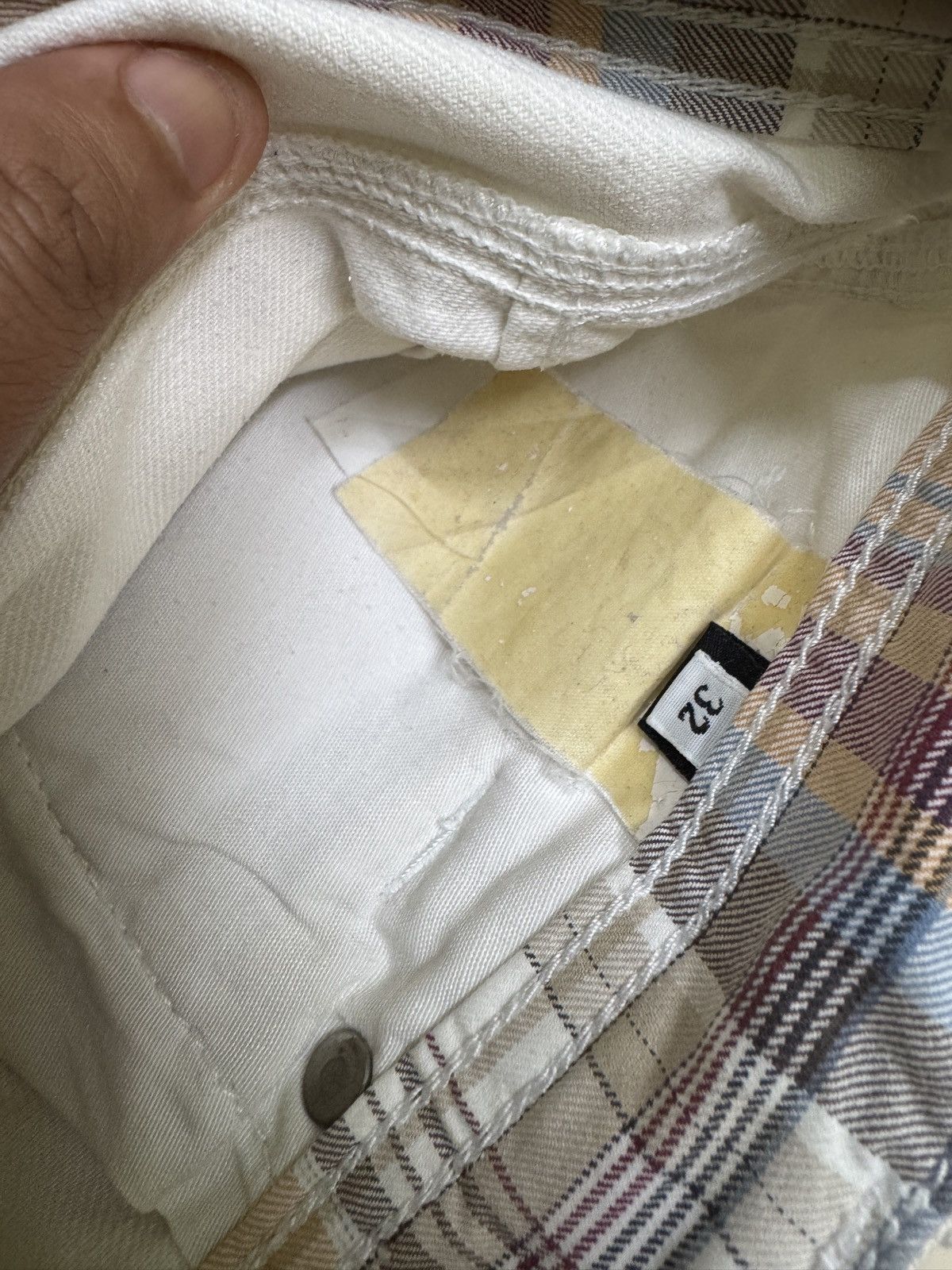 Dolce & Gabbana Vintage Dolce & Gabbana White Straight-Leg Jeans D&G Patch Size US 33 - 14 Thumbnail