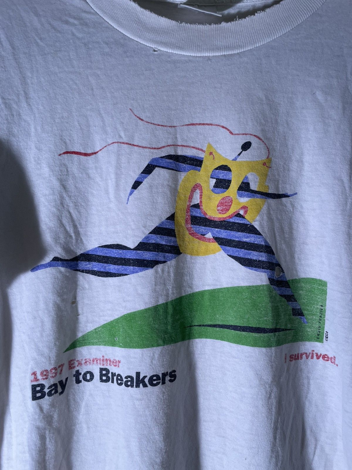 Vintage 90’s VTG Vintage 1997 Examiner Bay Breakers Marathon T Shirt Size US L / EU 52-54 / 3 - 5 Thumbnail