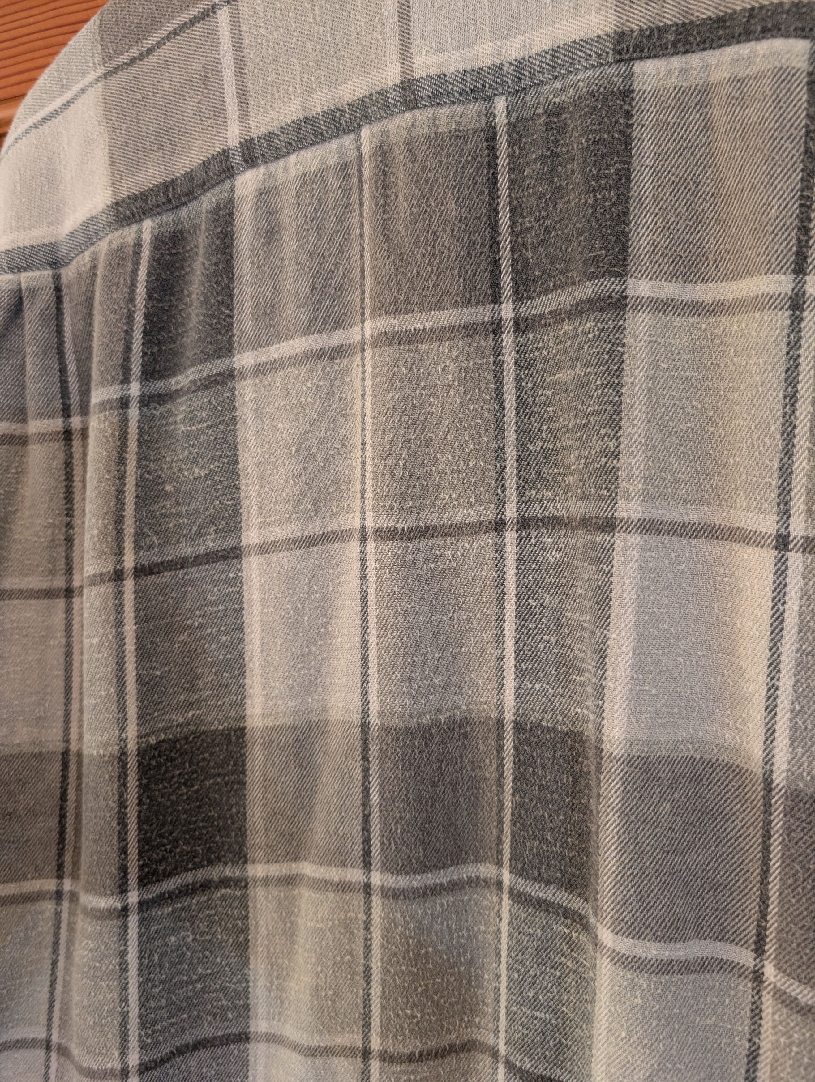 Gold Cotton Nel Check Work Shirt (Damage Aged)