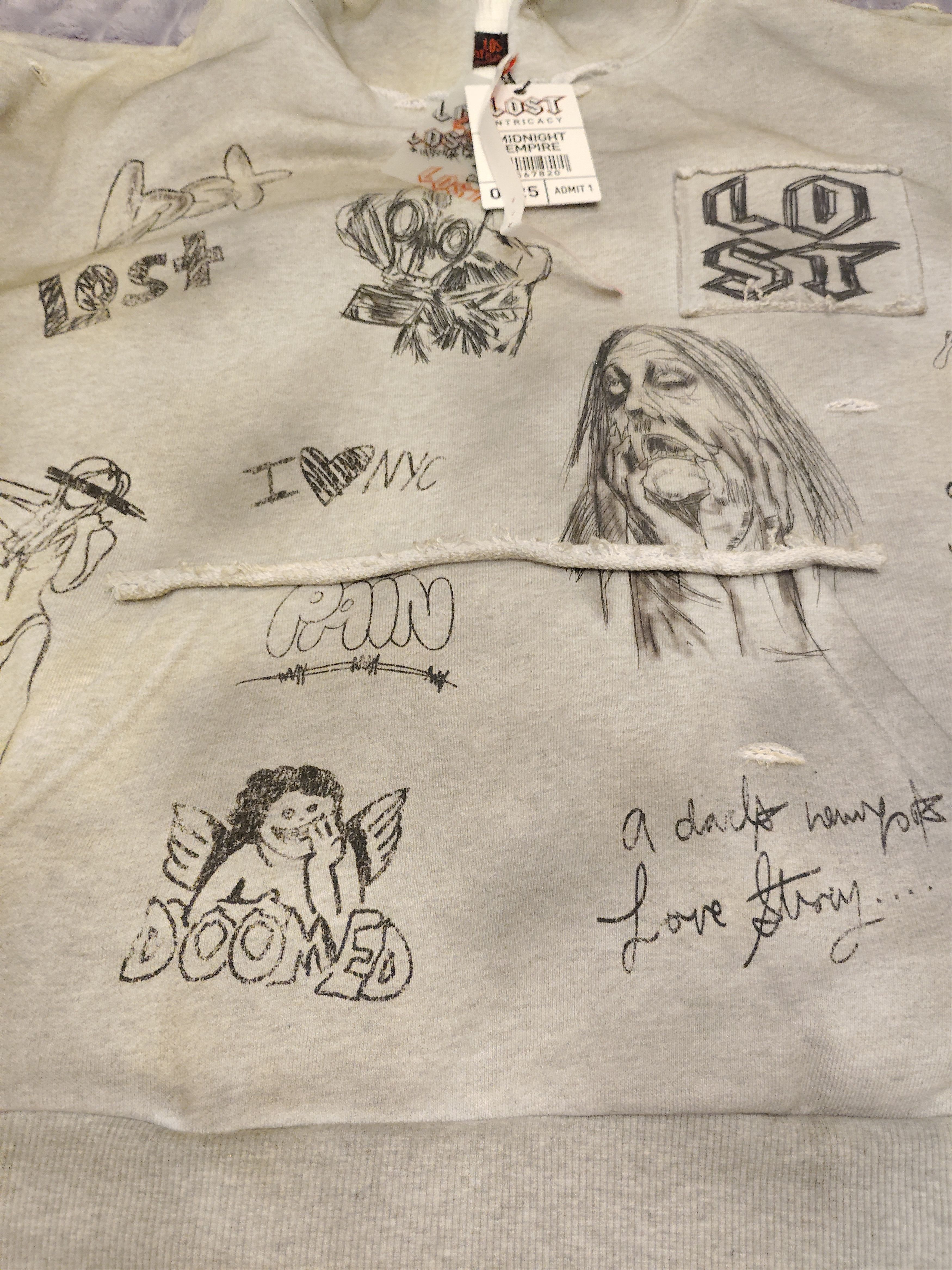LOST INTRICACY Lost Intricacy Gray Lost Memories Hoodie Size US XXL / EU 58 / 5 - 3 Thumbnail