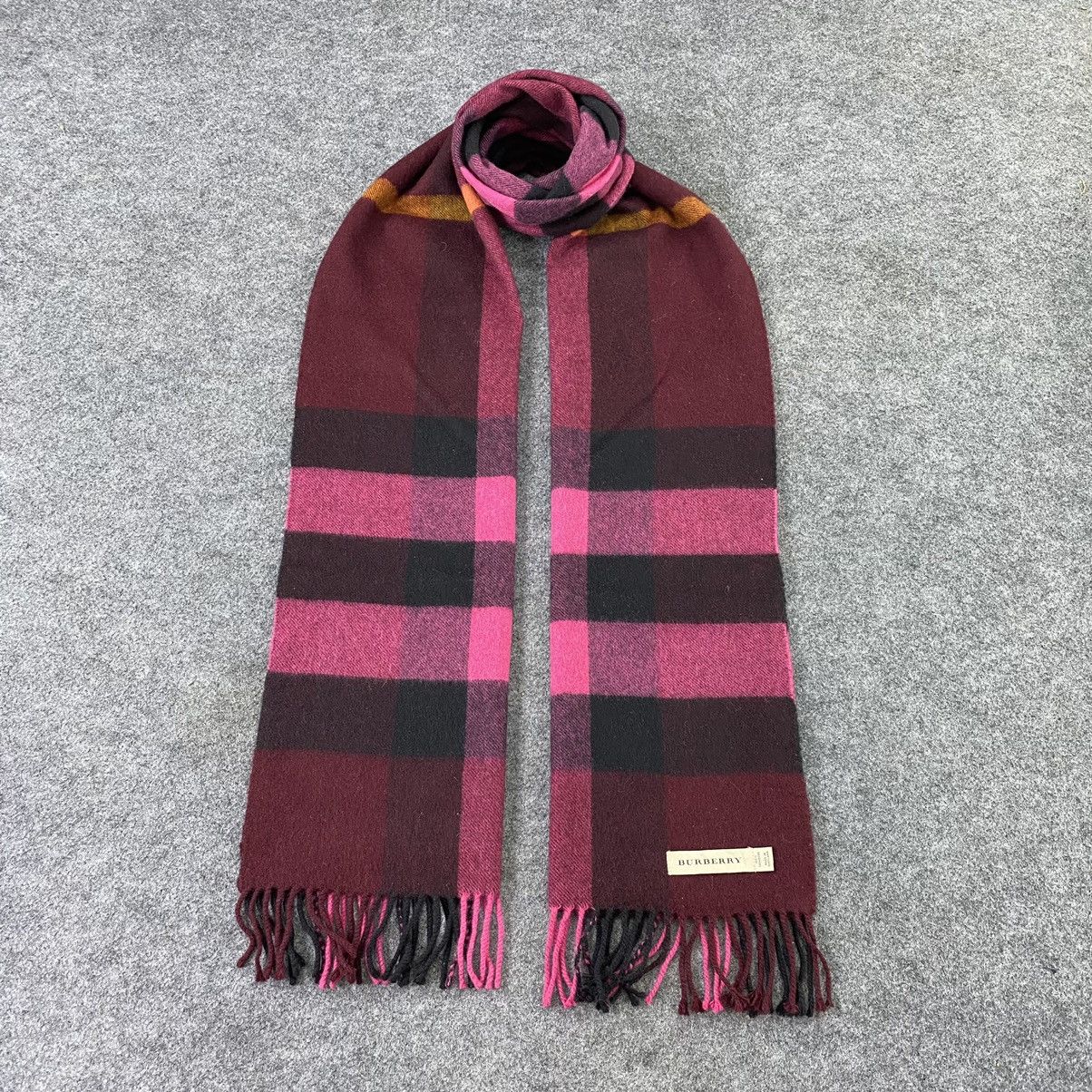 Burberry × Vintage Burberry Cashmere Scarf / Muffler / Neckwear -T1331 Size ONE SIZE - 1 Thumbnail